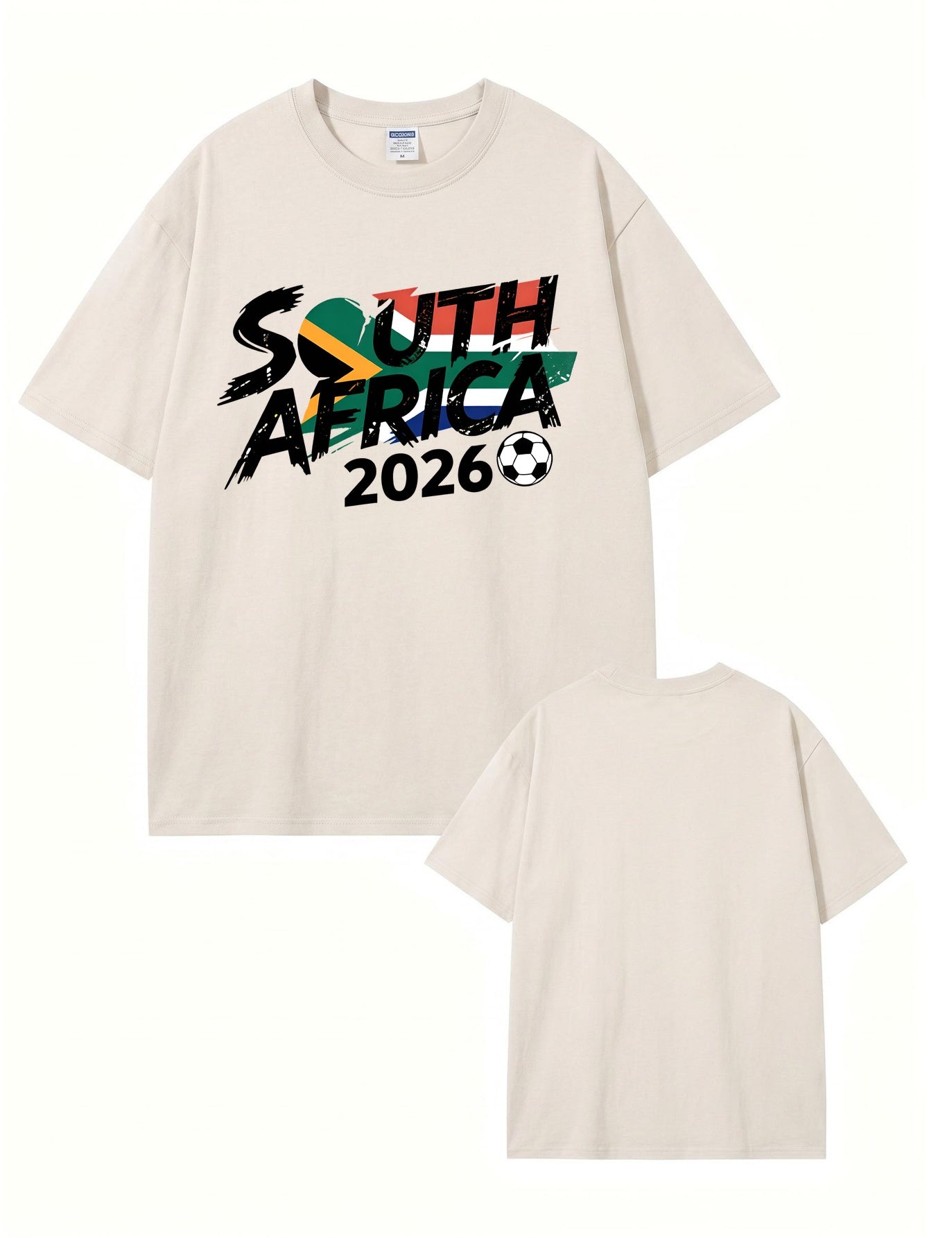 South Africa 2026 Soccer Graphic Vintage Washed Cotton T-Shirt