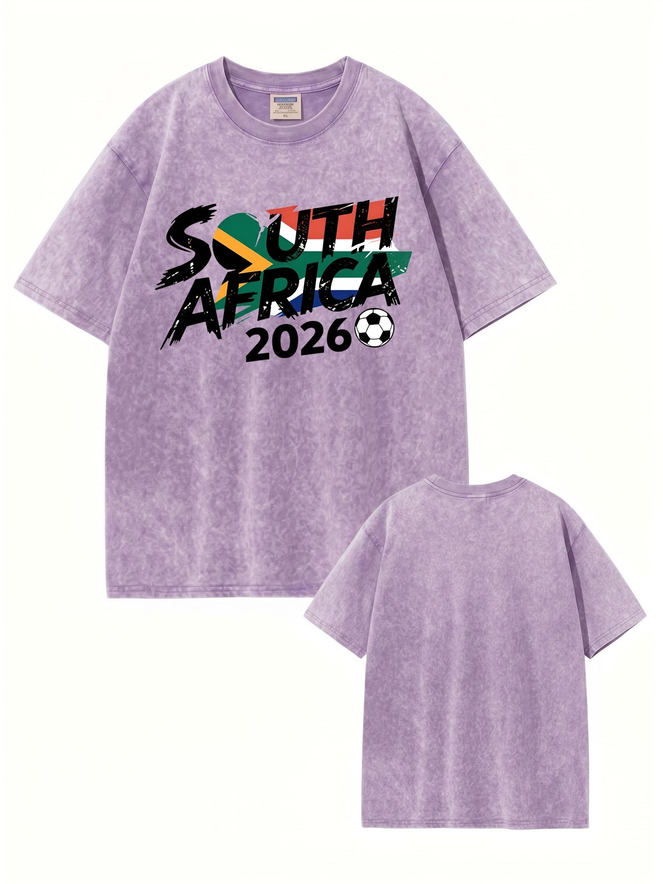 South Africa 2026 Soccer Graphic Vintage Washed Cotton T-Shirt