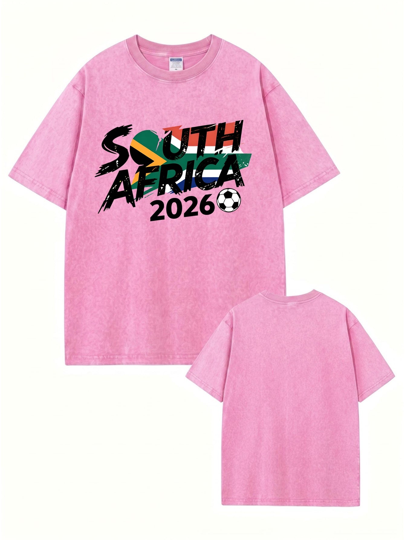 South Africa 2026 Soccer Graphic Vintage Washed Cotton T-Shirt