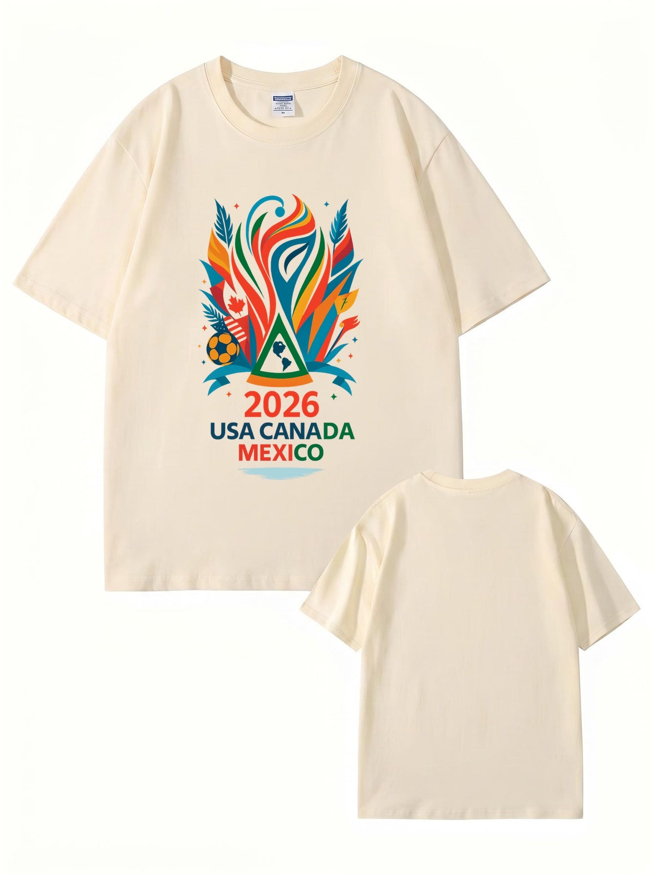 2026 Soccer Tournament Graphic T-Shirt - USA Canada Mexico Fans Edition