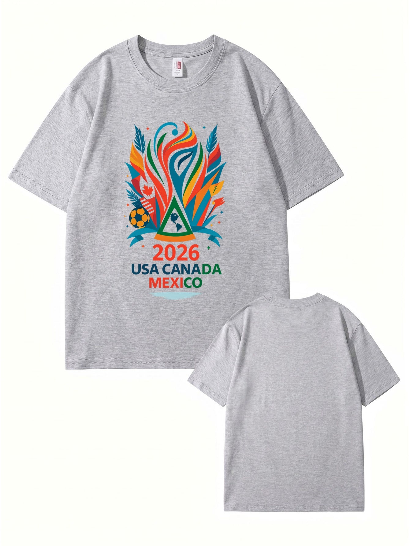 2026 Soccer Tournament Graphic T-Shirt - USA Canada Mexico Fans Edition