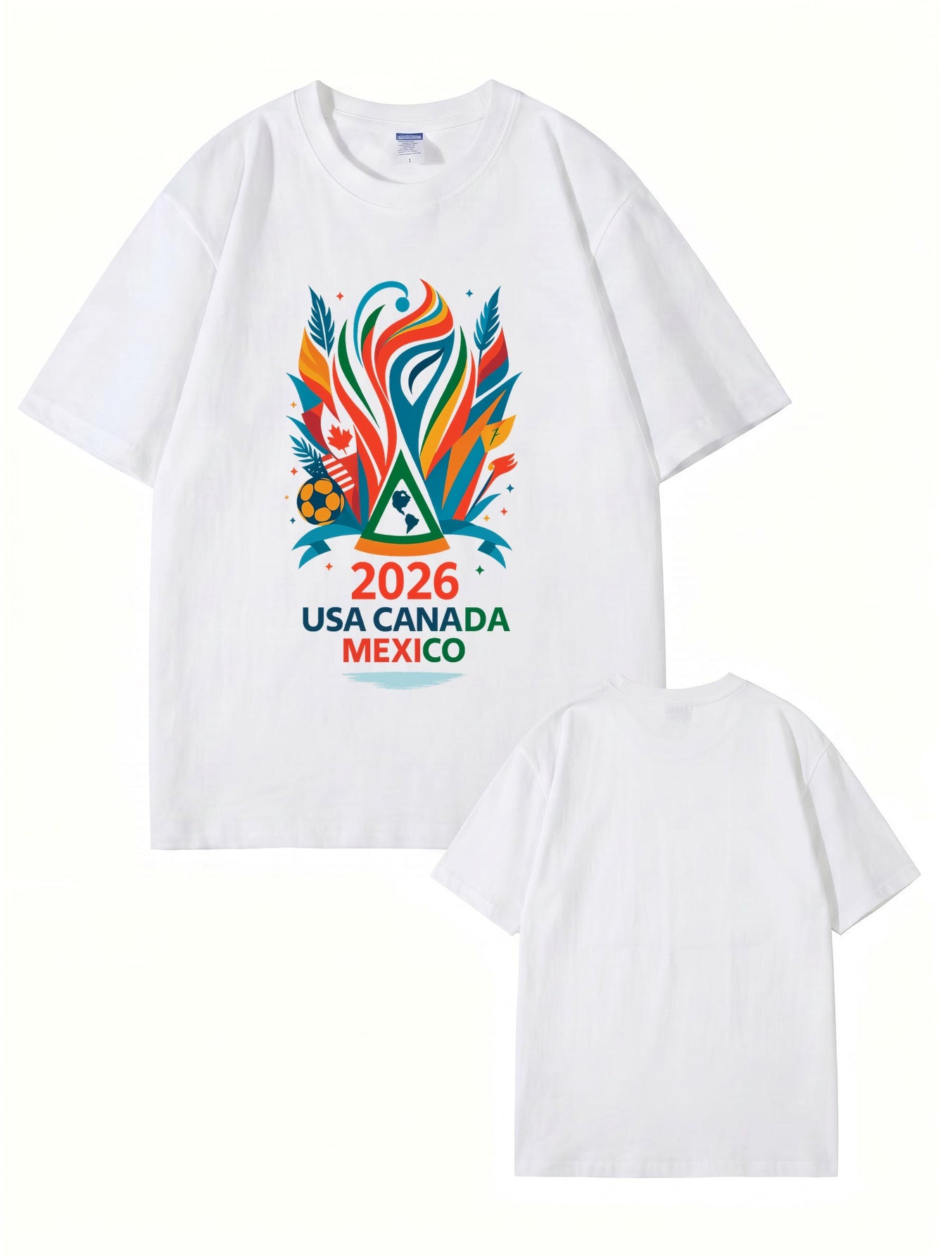 2026 Soccer Tournament Graphic T-Shirt - USA Canada Mexico Fans Edition