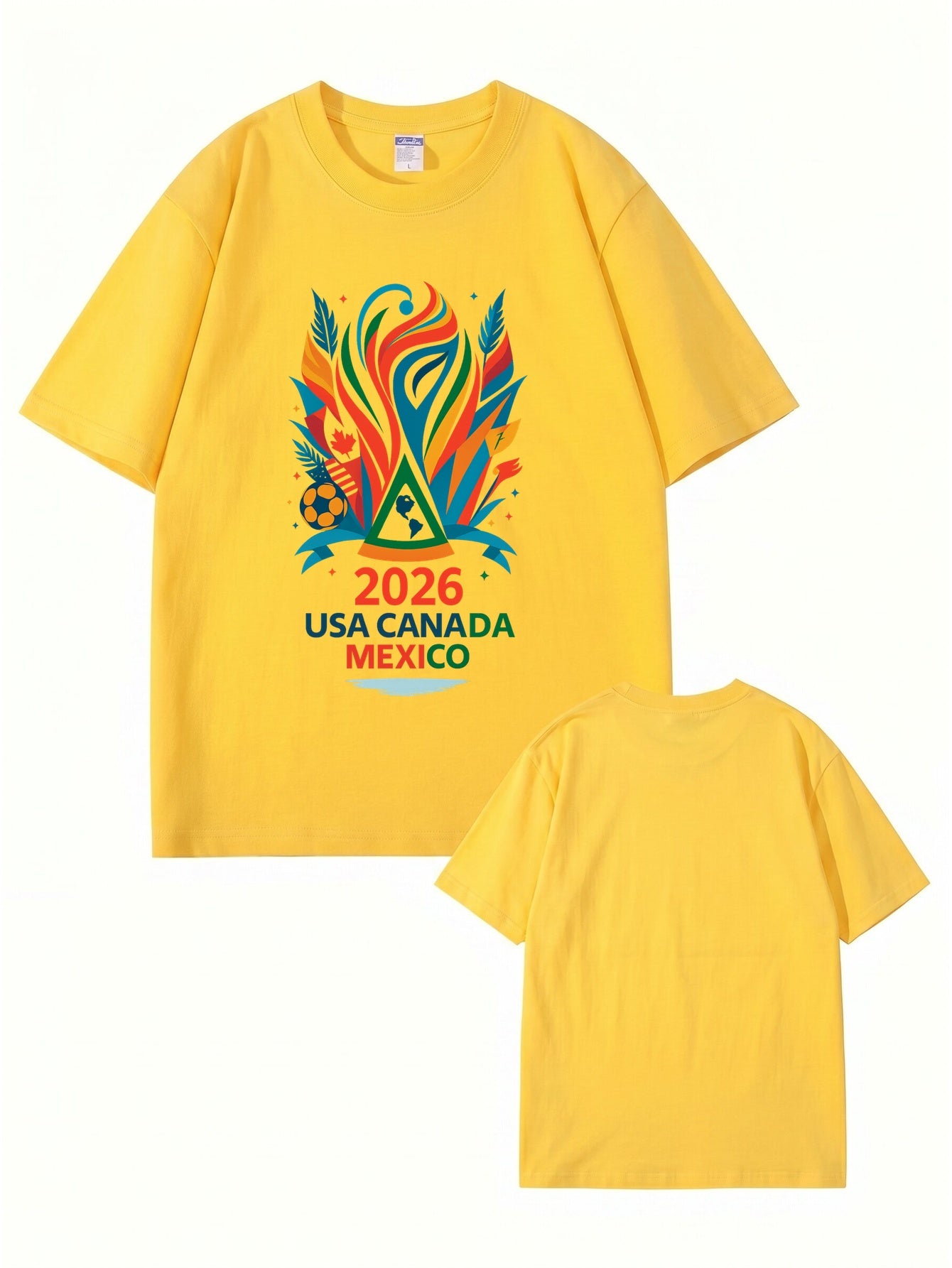 2026 Soccer Tournament Graphic T-Shirt - USA Canada Mexico Fans Edition