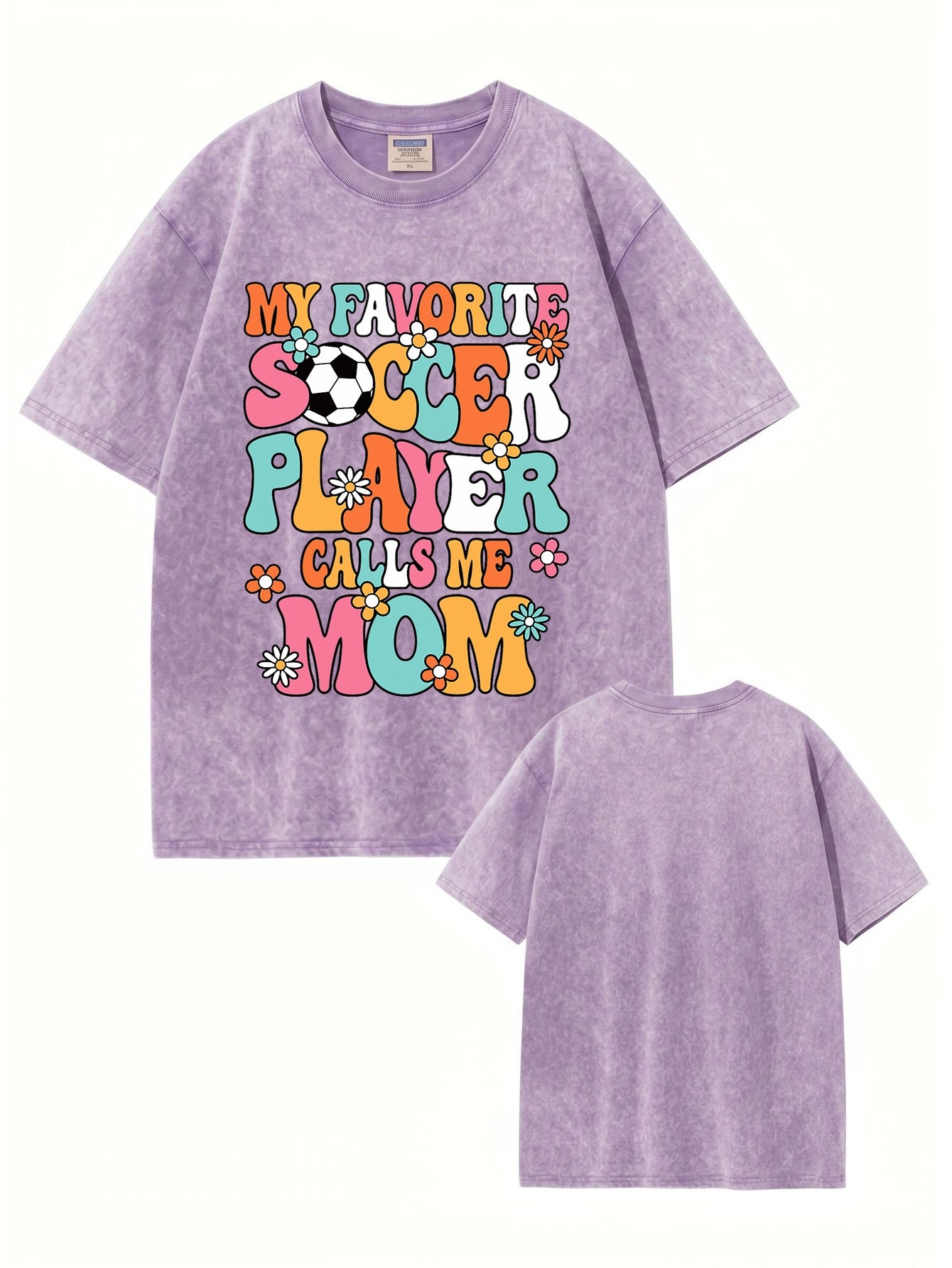 Retro My Favorite Soccer Player Calls Me Mom Graphic Tee