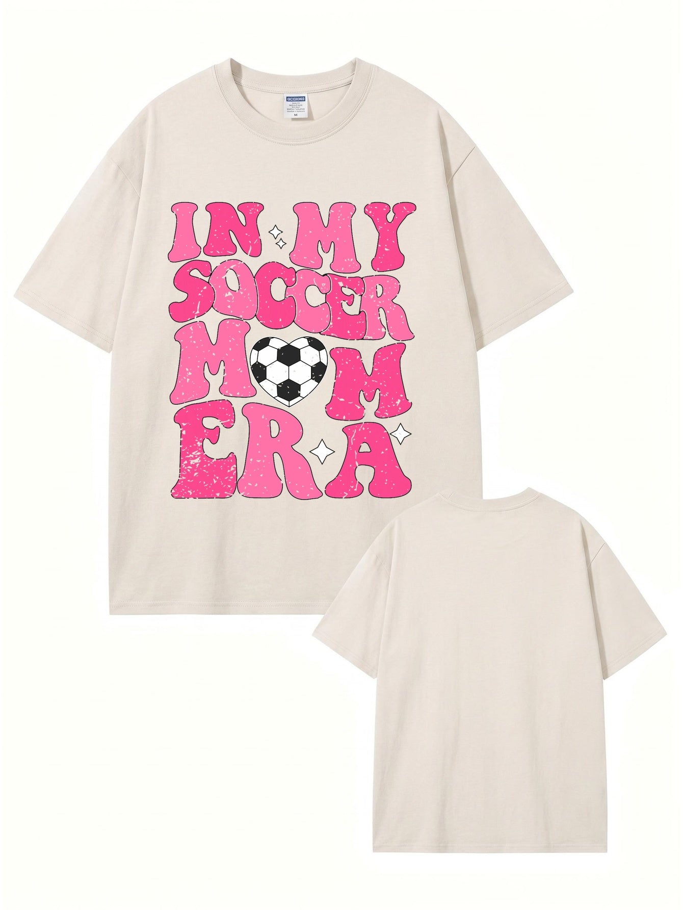 In My Soccer Mom Era Graphic T-Shirt Vintage Washed Cotton Tee