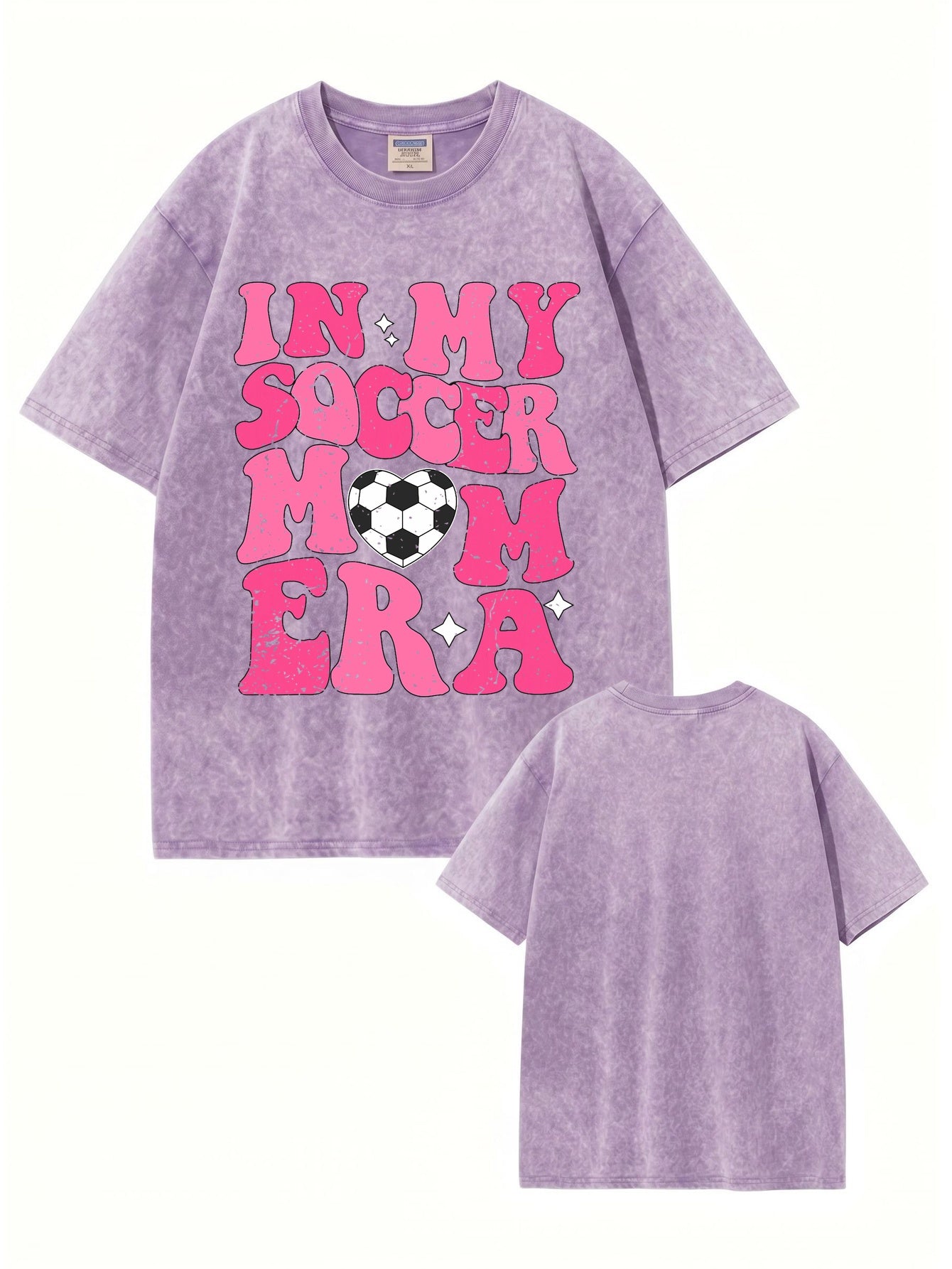 In My Soccer Mom Era Graphic T-Shirt Vintage Washed Cotton Tee