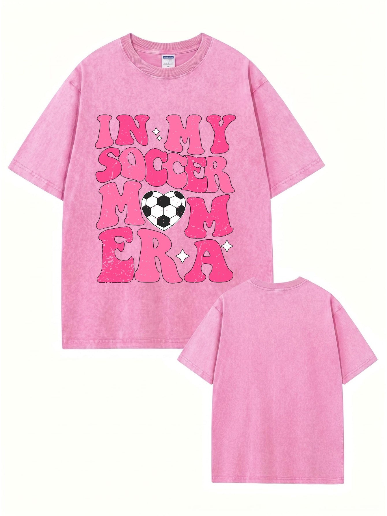 In My Soccer Mom Era Graphic T-Shirt Vintage Washed Cotton Tee