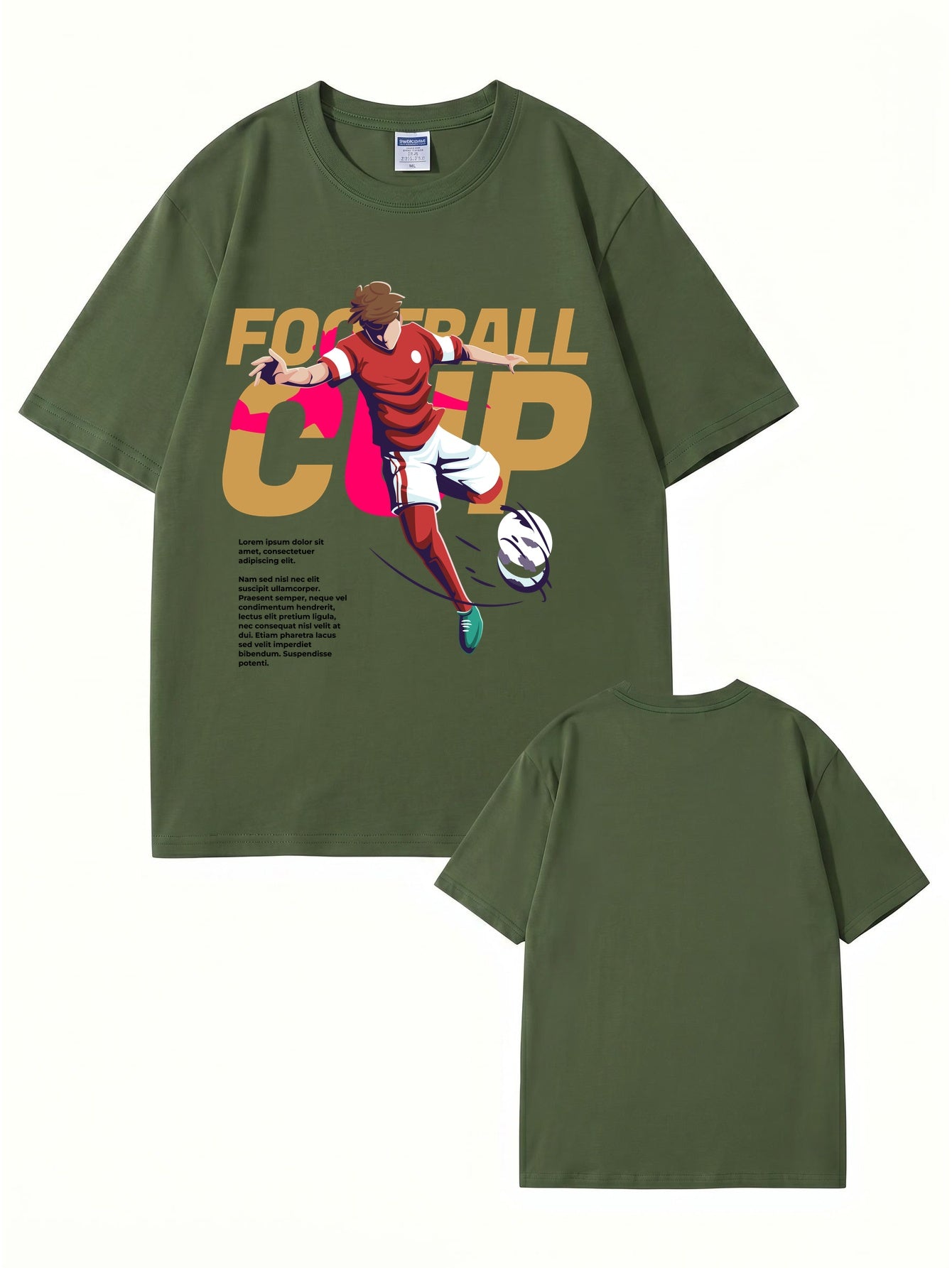 Football Cup Graphic Print T-Shirt - Premium Cotton Streetwear Tee
