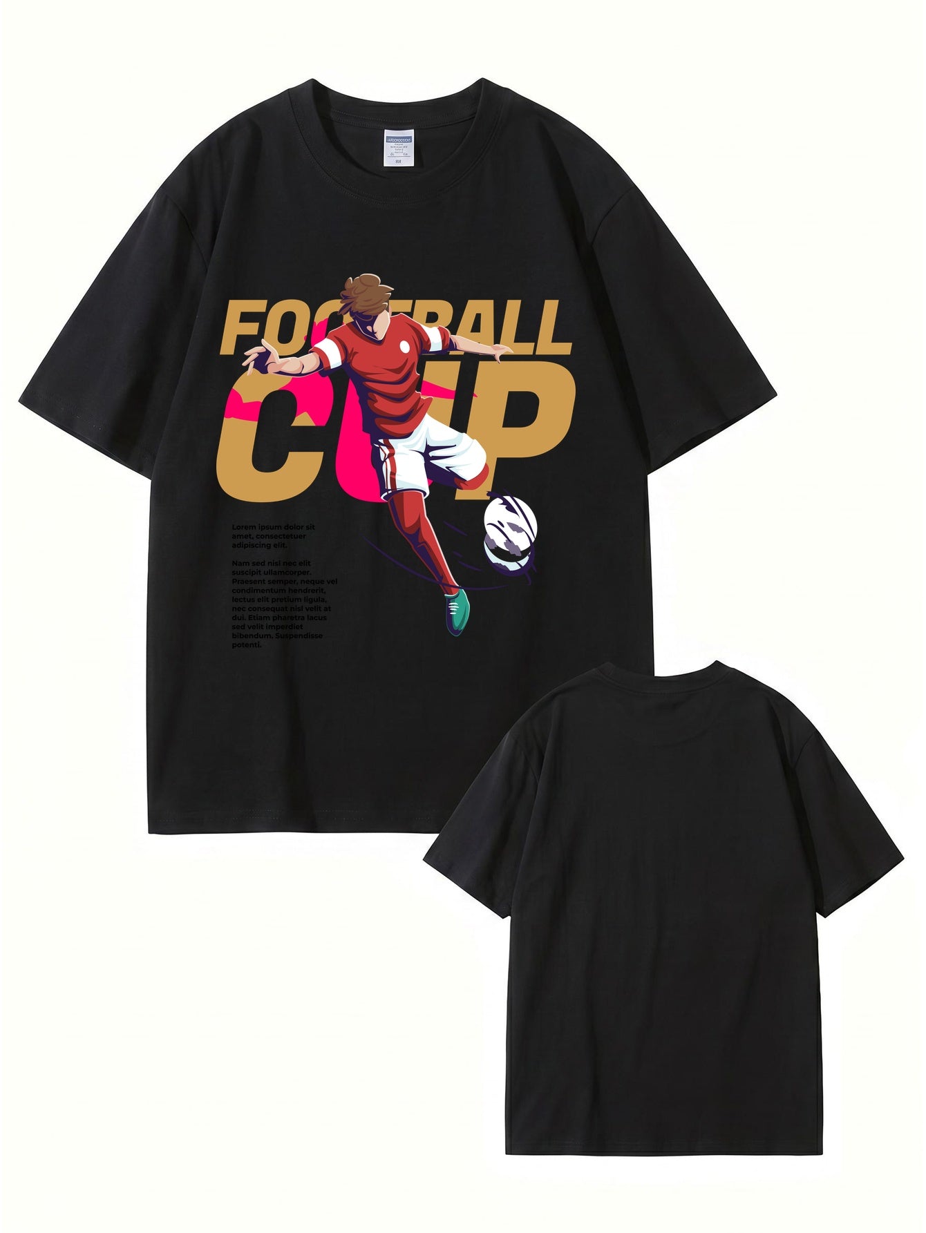 Football Cup Graphic Print T-Shirt - Premium Cotton Streetwear Tee