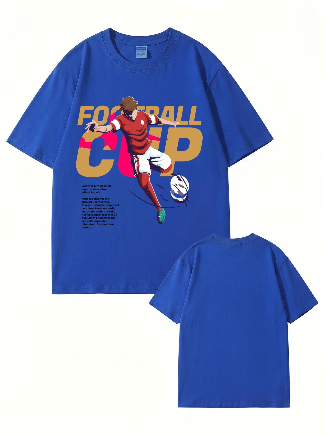 Football Cup Graphic Print T-Shirt - Premium Cotton Streetwear Tee