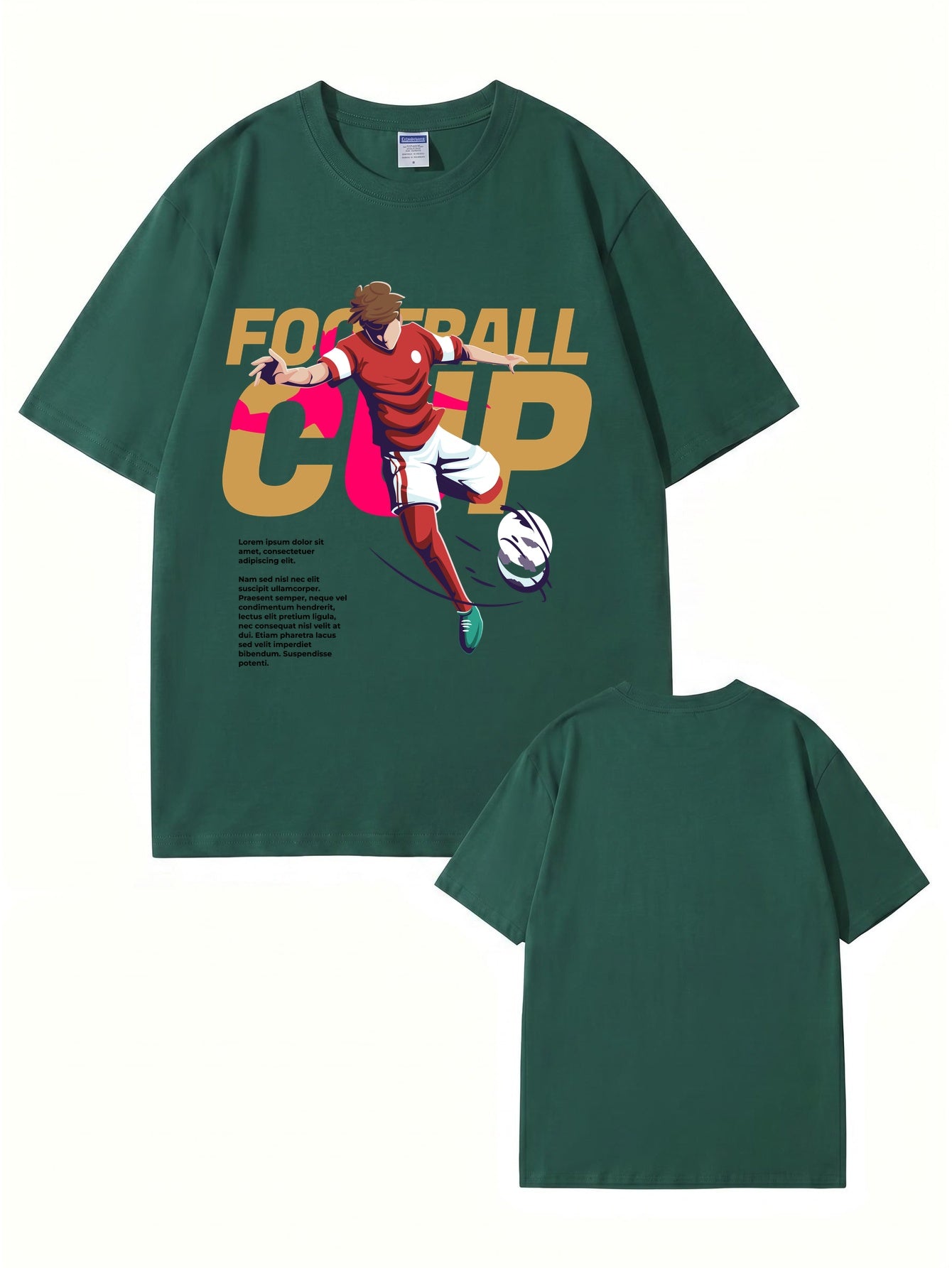 Football Cup Graphic Print T-Shirt - Premium Cotton Streetwear Tee