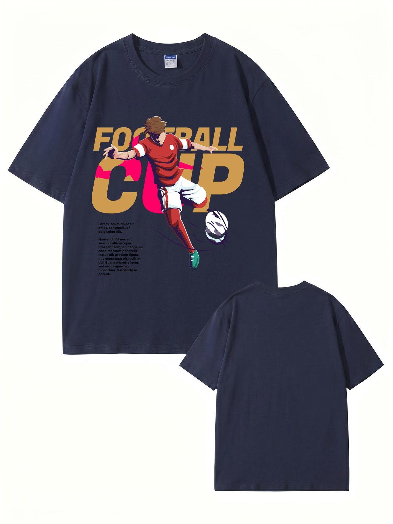 Football Cup Graphic Print T-Shirt - Premium Cotton Streetwear Tee
