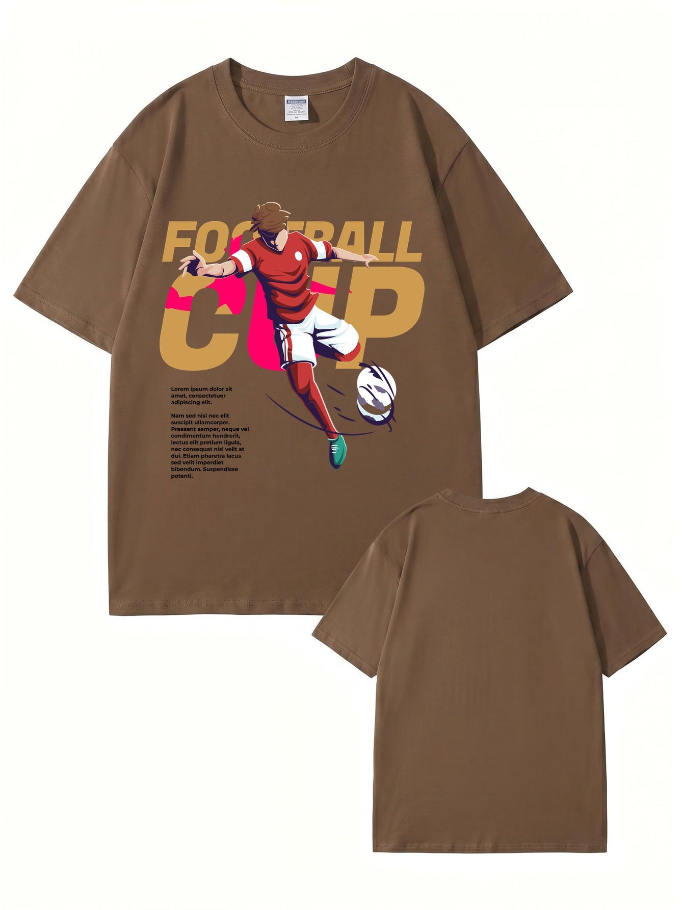 Football Cup Graphic Print T-Shirt - Premium Cotton Streetwear Tee