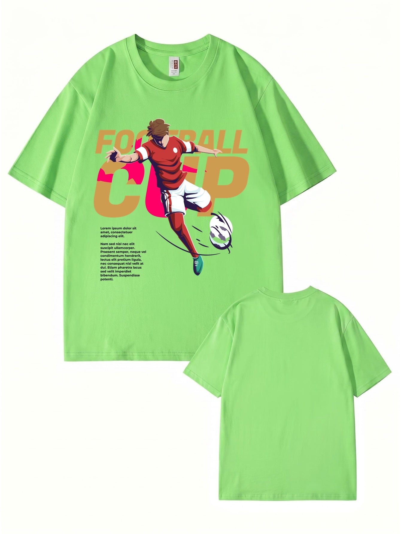 Football Cup Graphic Print T-Shirt - Premium Cotton Streetwear Tee