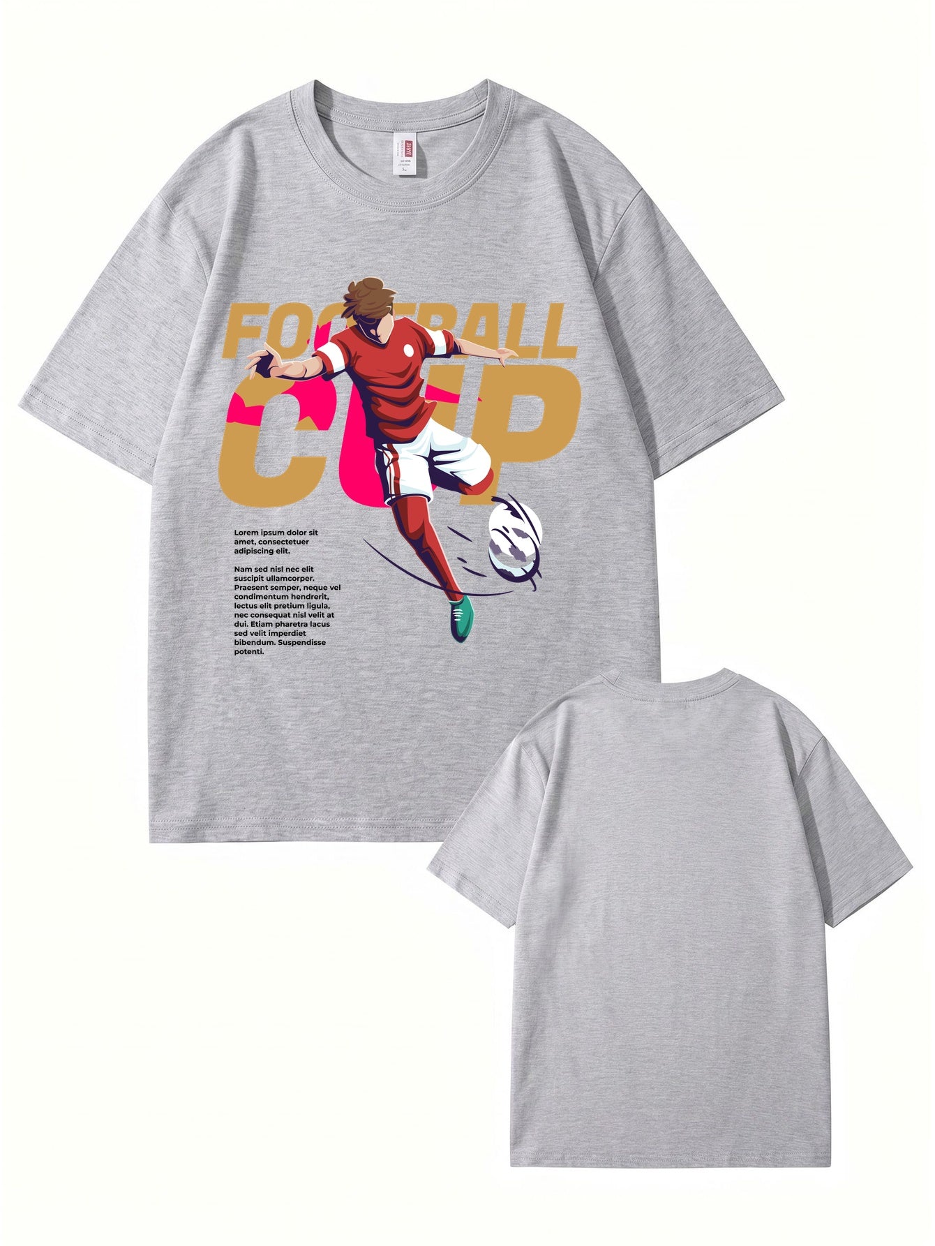 Football Cup Graphic Print T-Shirt - Premium Cotton Streetwear Tee