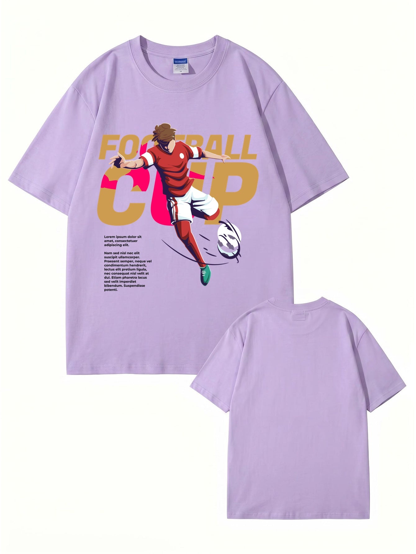 Football Cup Graphic Print T-Shirt - Premium Cotton Streetwear Tee