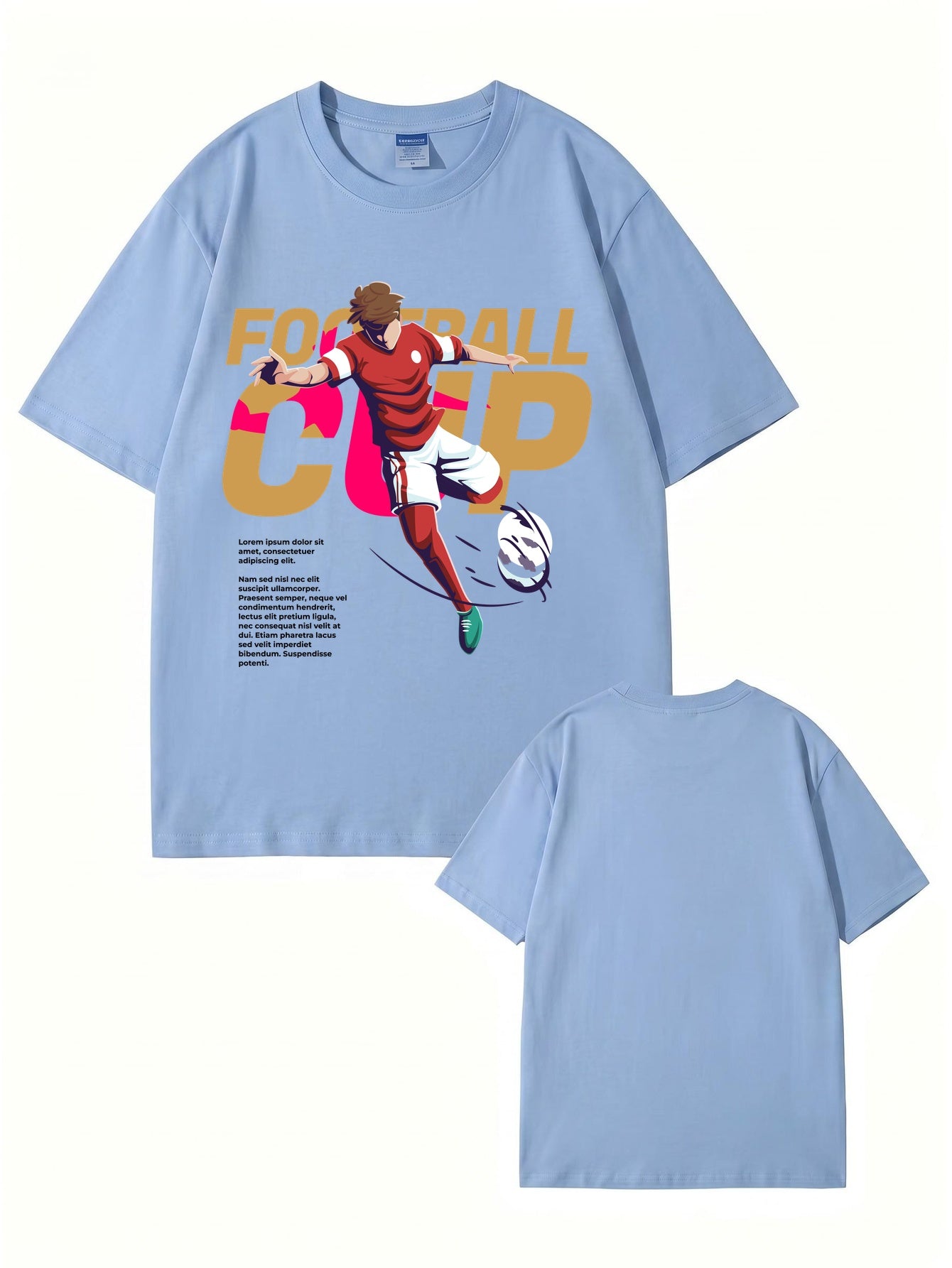 Football Cup Graphic Print T-Shirt - Premium Cotton Streetwear Tee