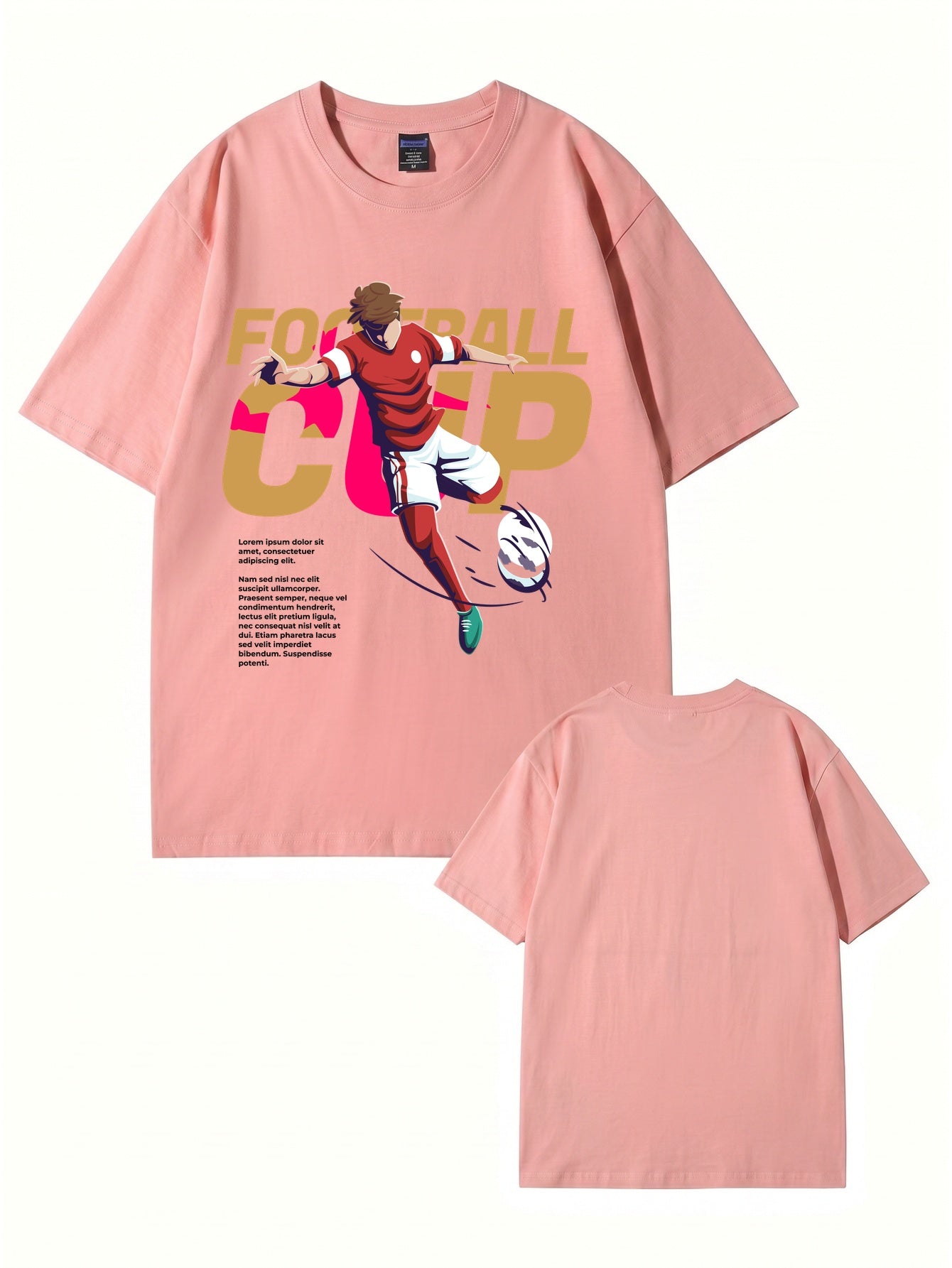 Football Cup Graphic Print T-Shirt - Premium Cotton Streetwear Tee