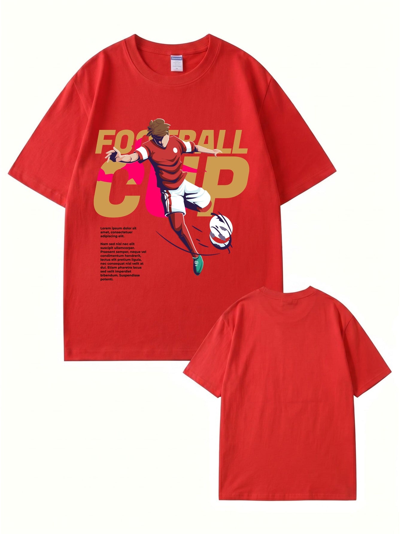 Football Cup Graphic Print T-Shirt - Premium Cotton Streetwear Tee