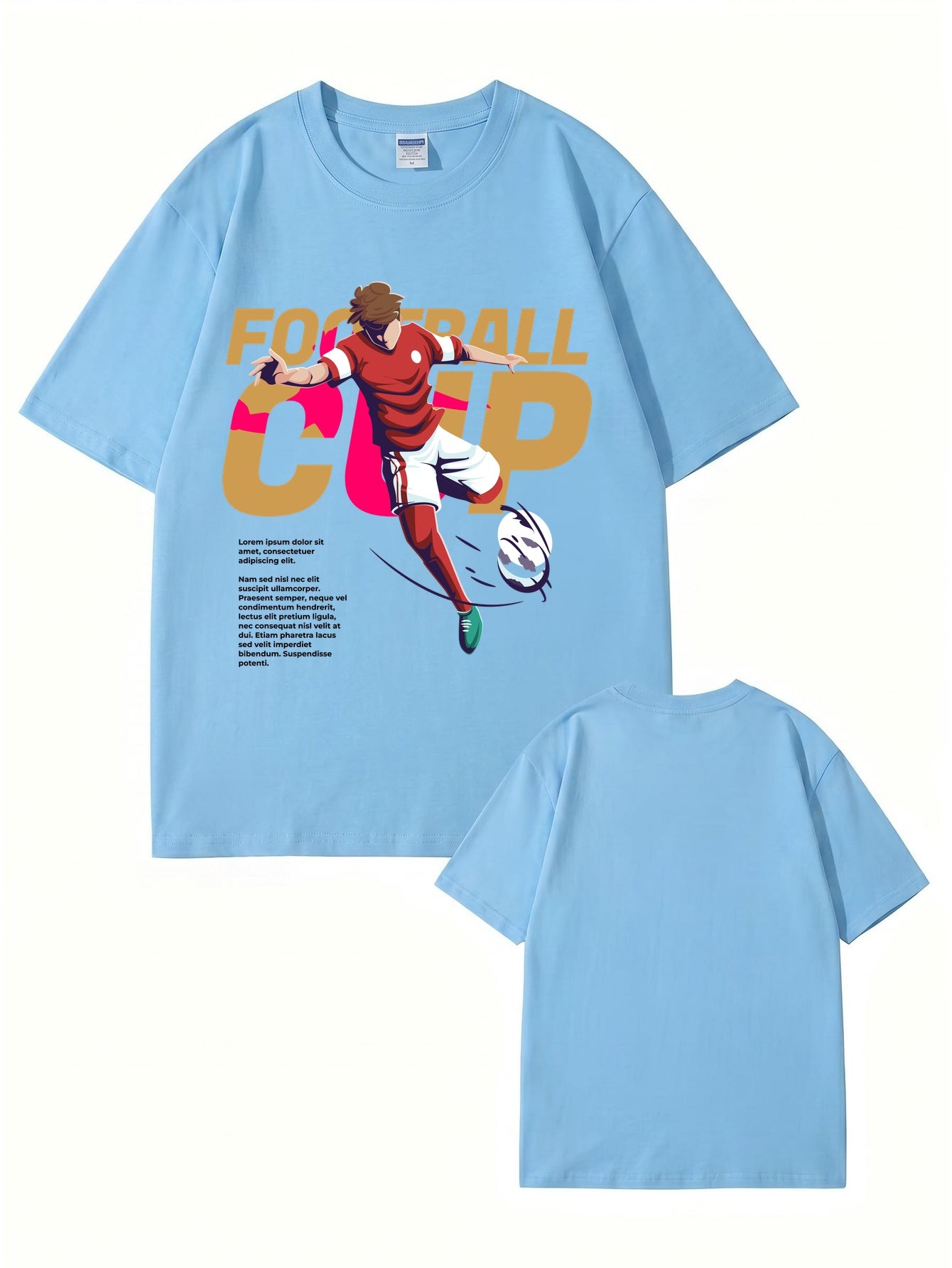 Football Cup Graphic Print T-Shirt - Premium Cotton Streetwear Tee