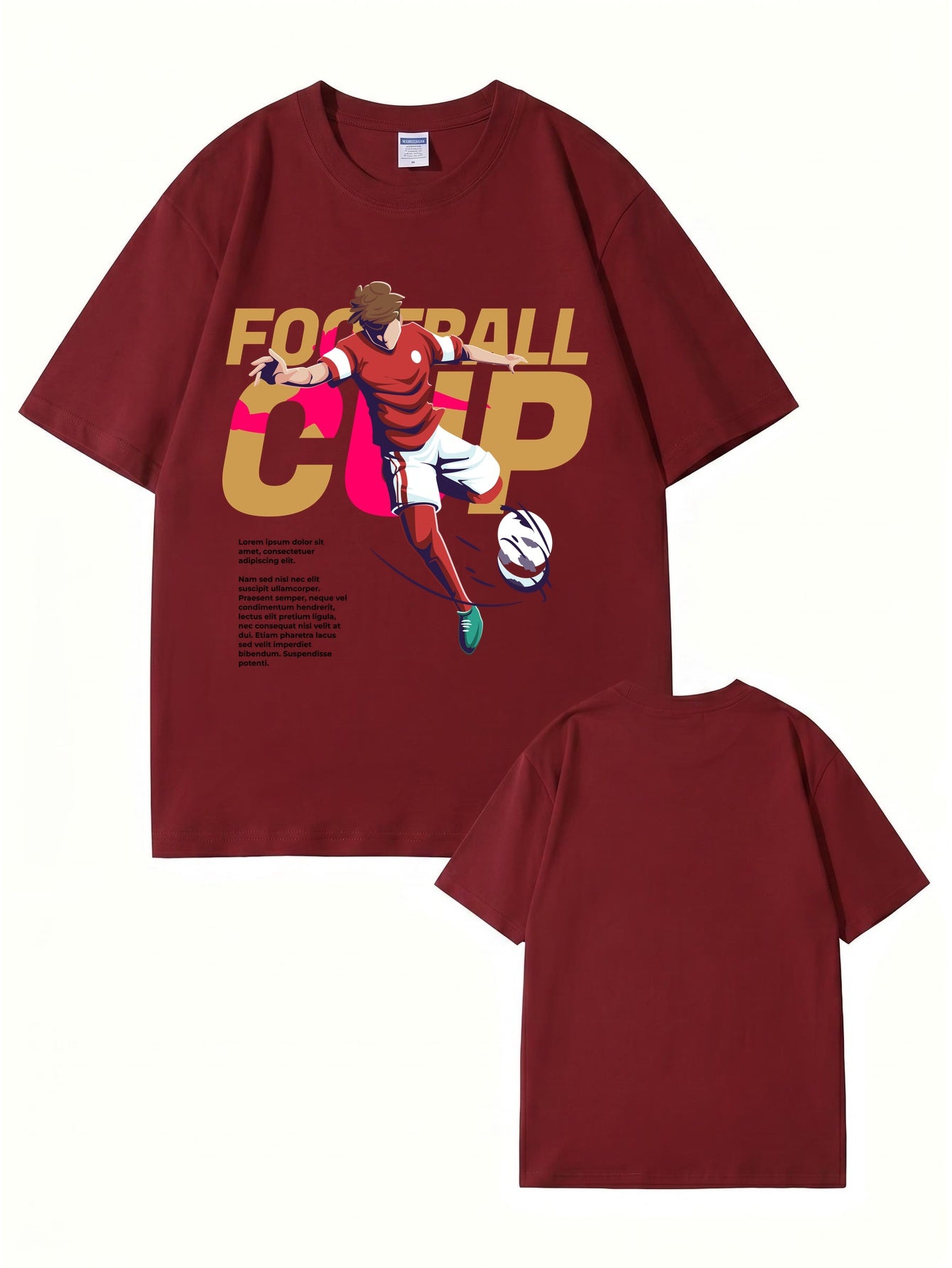 Football Cup Graphic Print T-Shirt - Premium Cotton Streetwear Tee