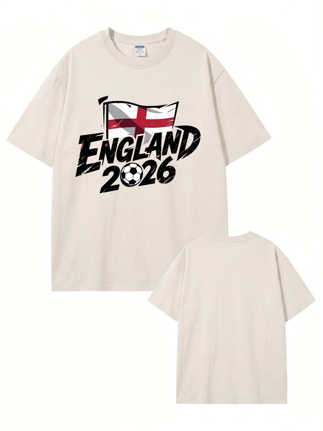 England 2026 Soccer Vintage Wash Cotton T-Shirt