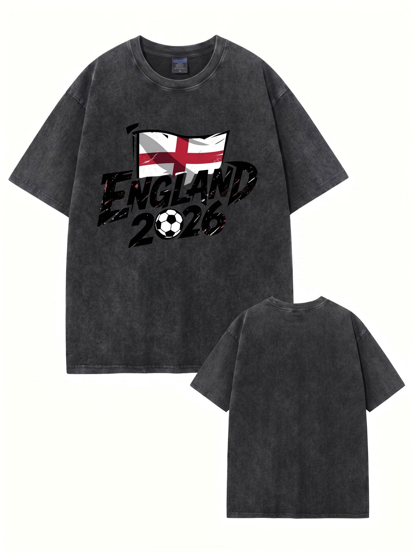 England 2026 Soccer Vintage Wash Cotton T-Shirt