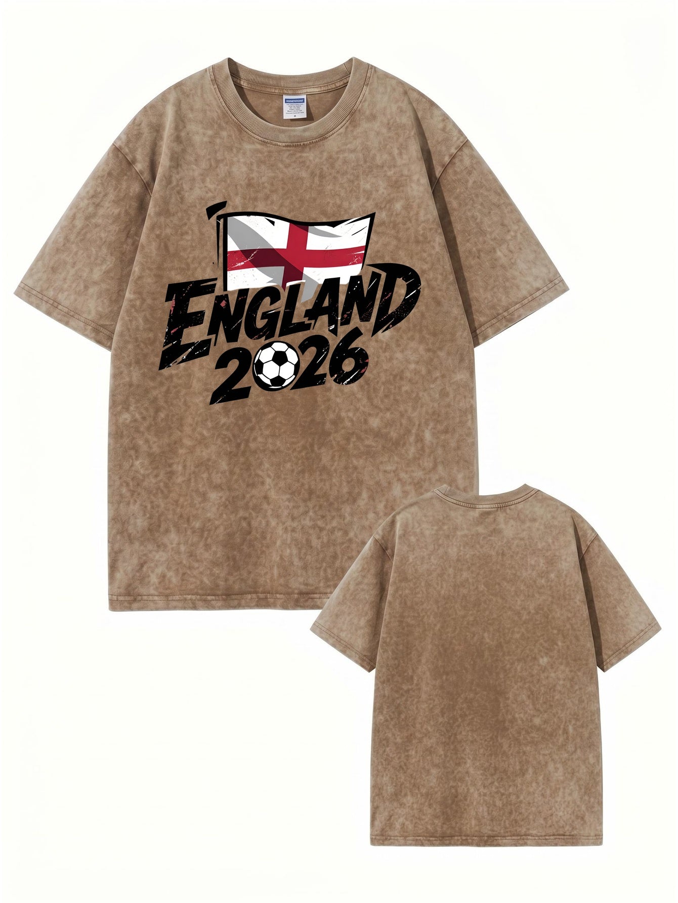 England 2026 Soccer Vintage Wash Cotton T-Shirt