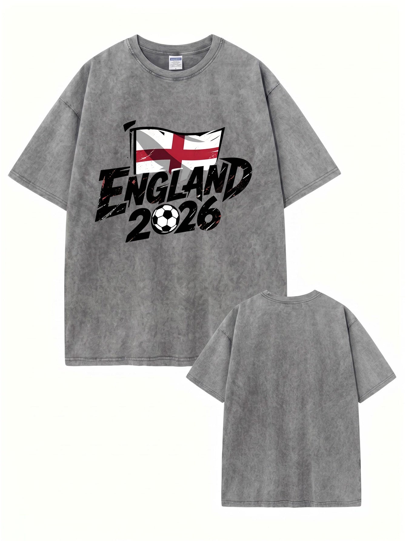 England 2026 Soccer Vintage Wash Cotton T-Shirt