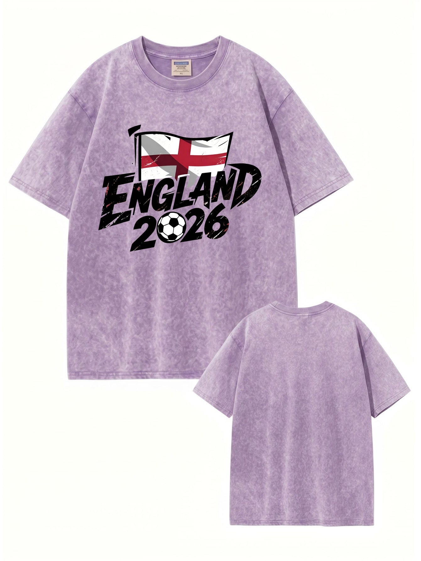England 2026 Soccer Vintage Wash Cotton T-Shirt