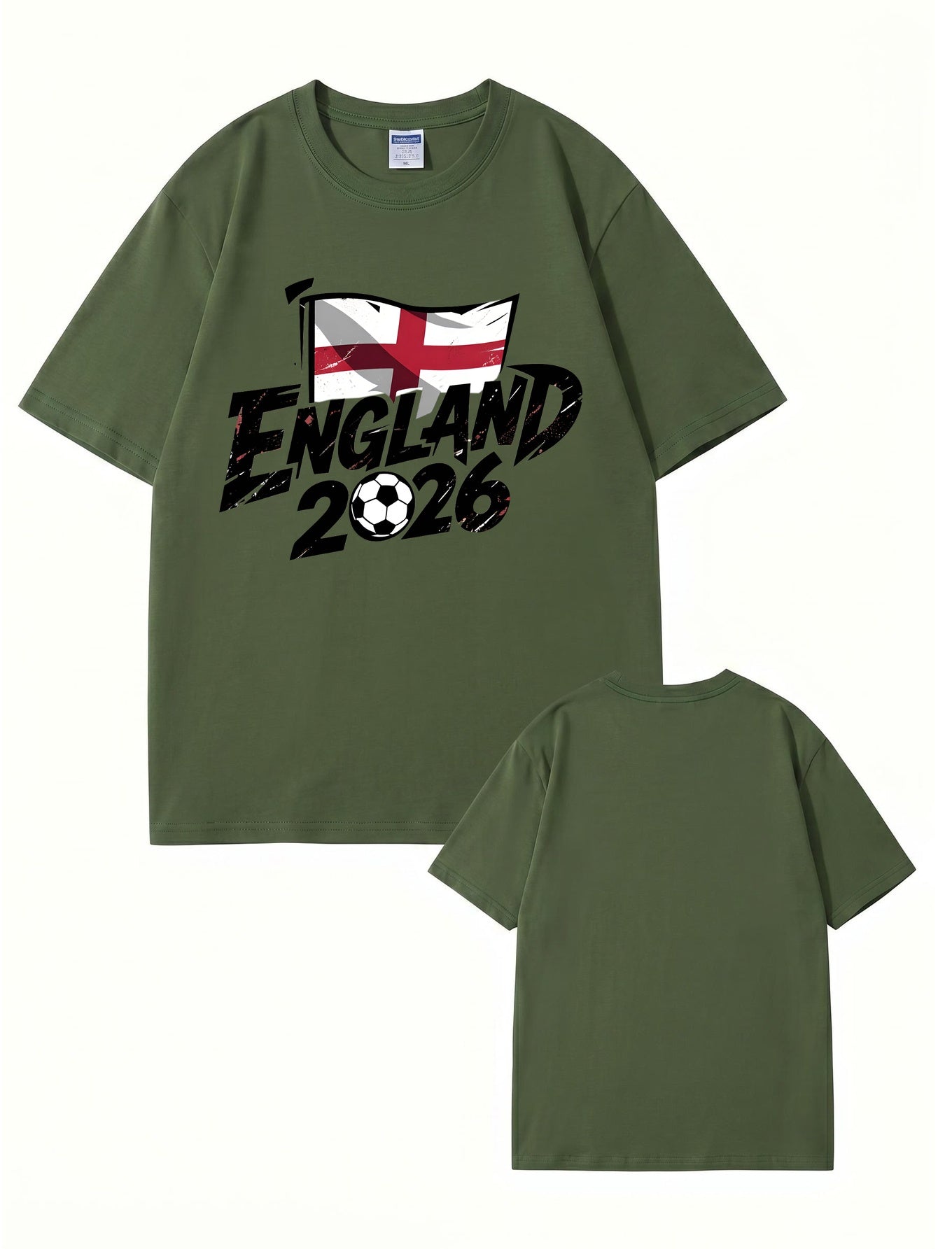 England 2026 Football Graphic T-Shirt - Premium Cotton Soccer Fan Apparel