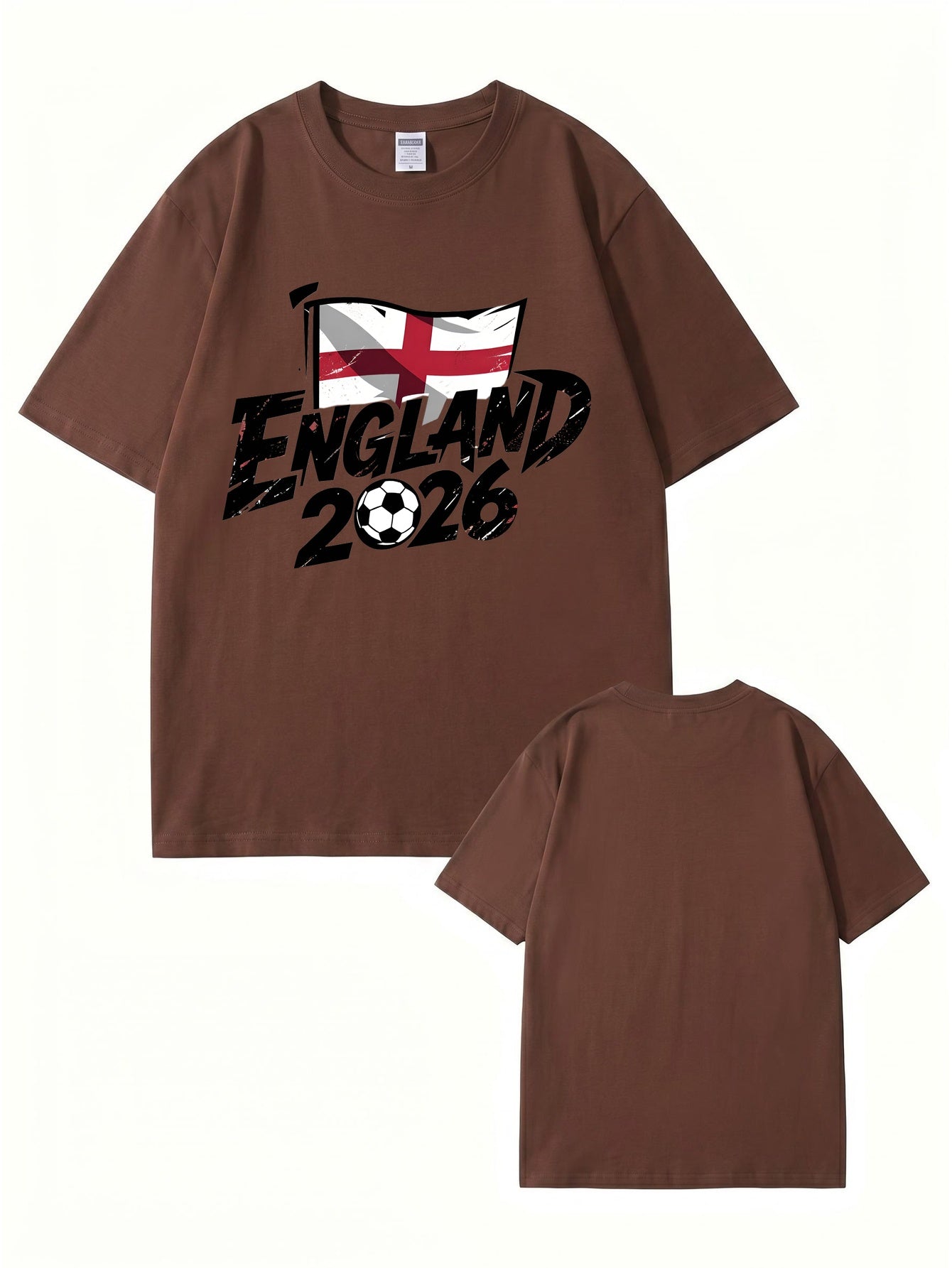 England 2026 Football Graphic T-Shirt - Premium Cotton Soccer Fan Apparel