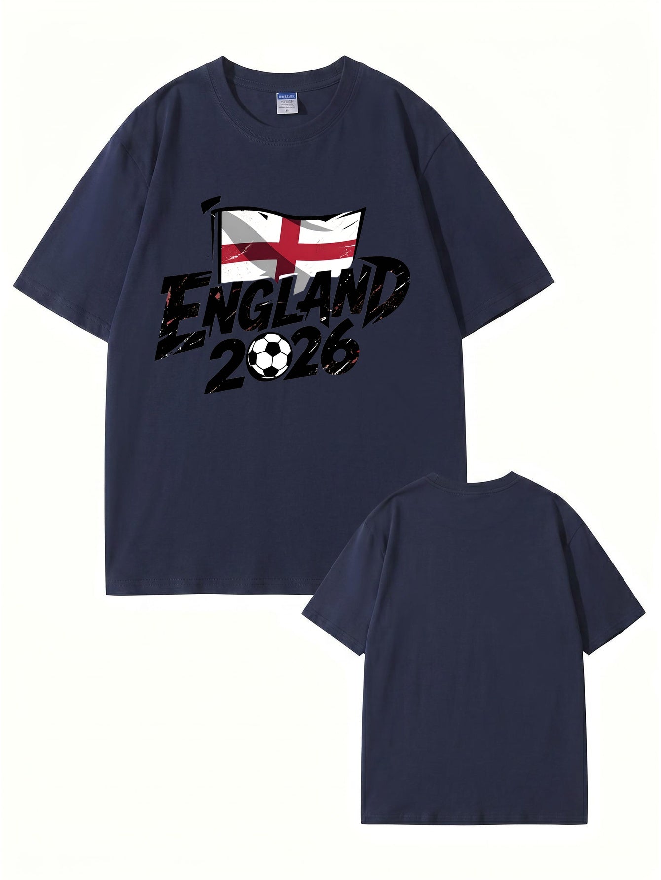 England 2026 Football Graphic T-Shirt - Premium Cotton Soccer Fan Apparel