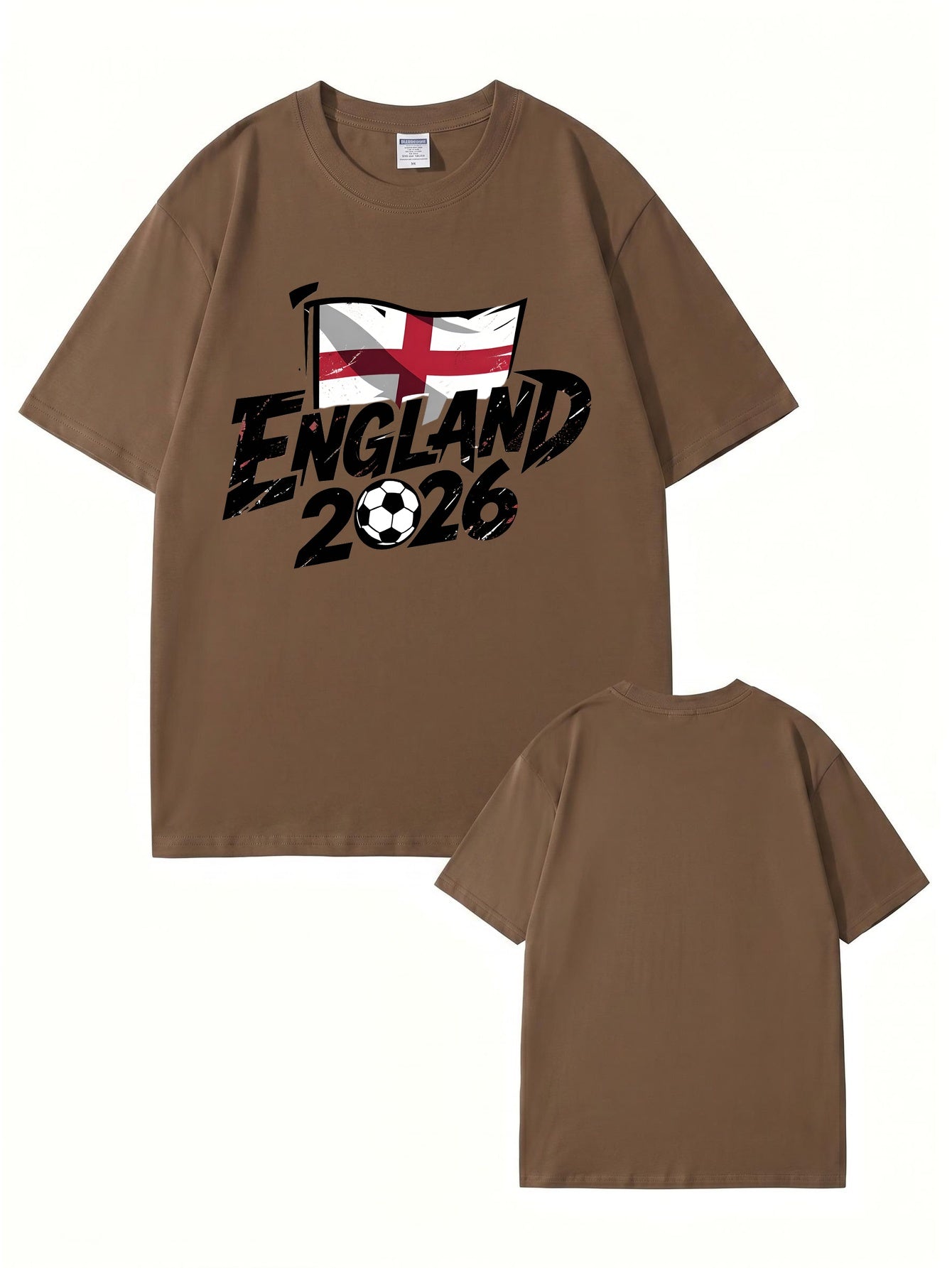 England 2026 Football Graphic T-Shirt - Premium Cotton Soccer Fan Apparel
