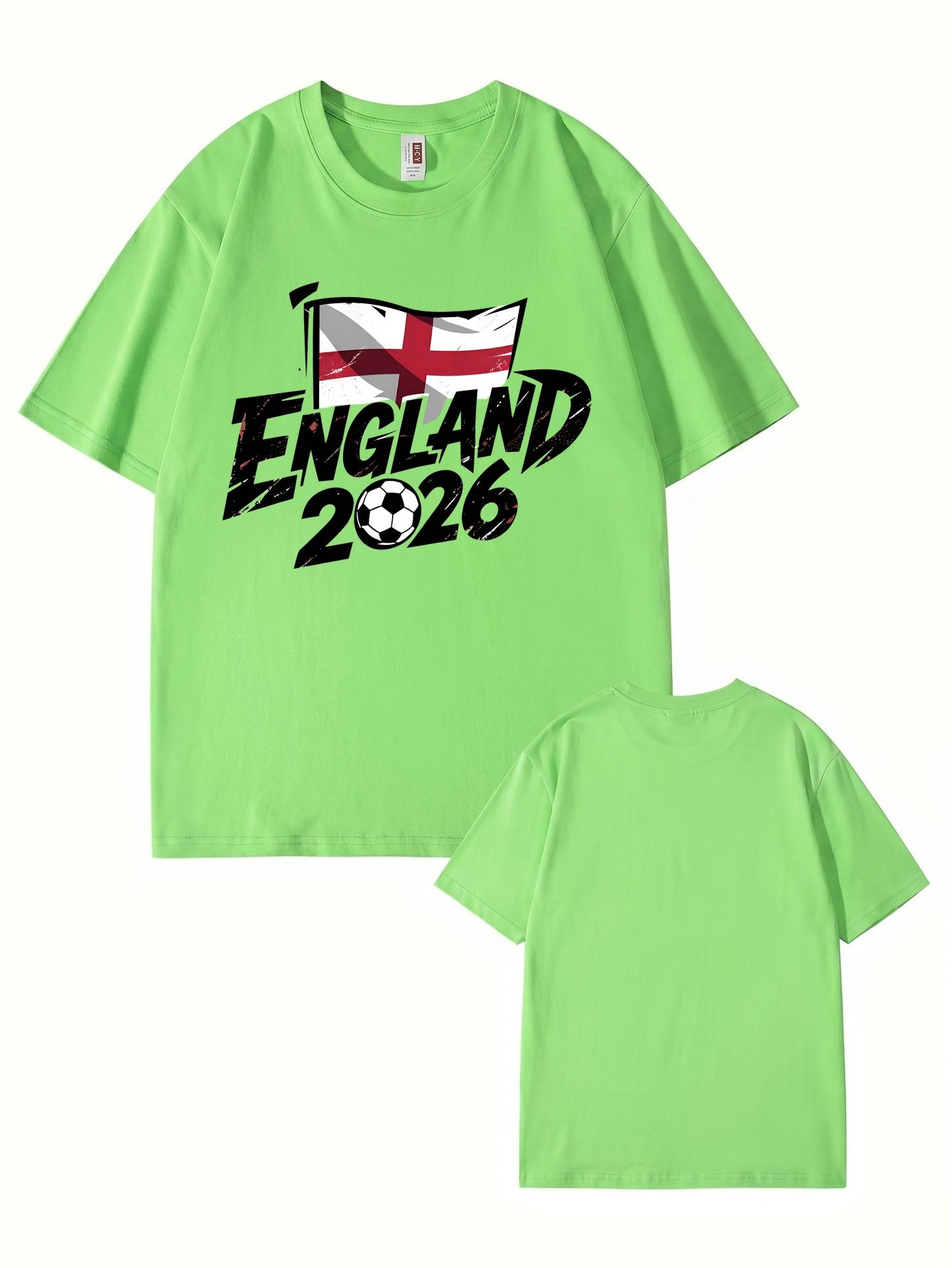 England 2026 Football Graphic T-Shirt - Premium Cotton Soccer Fan Apparel