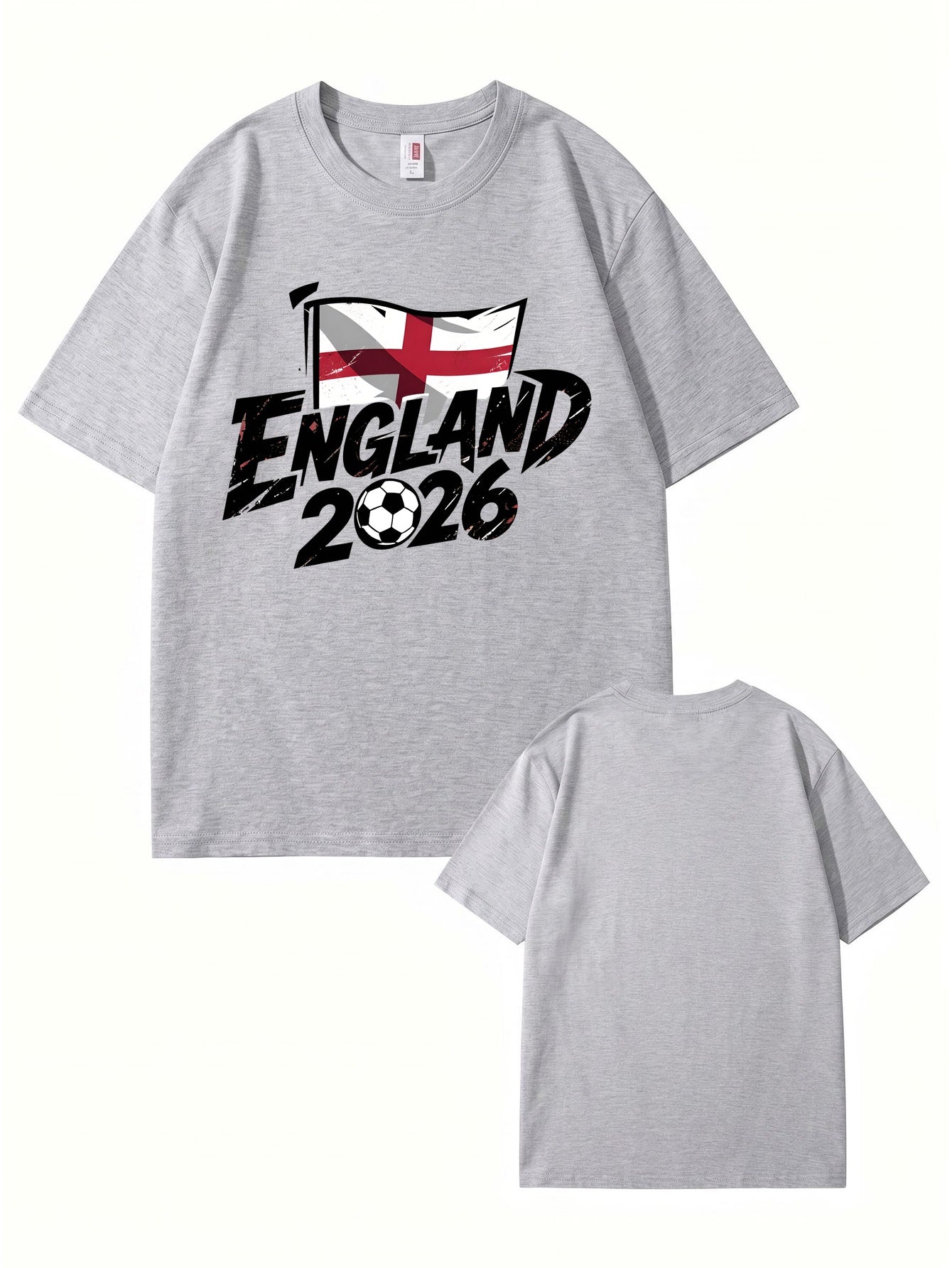 England 2026 Football Graphic T-Shirt - Premium Cotton Soccer Fan Apparel