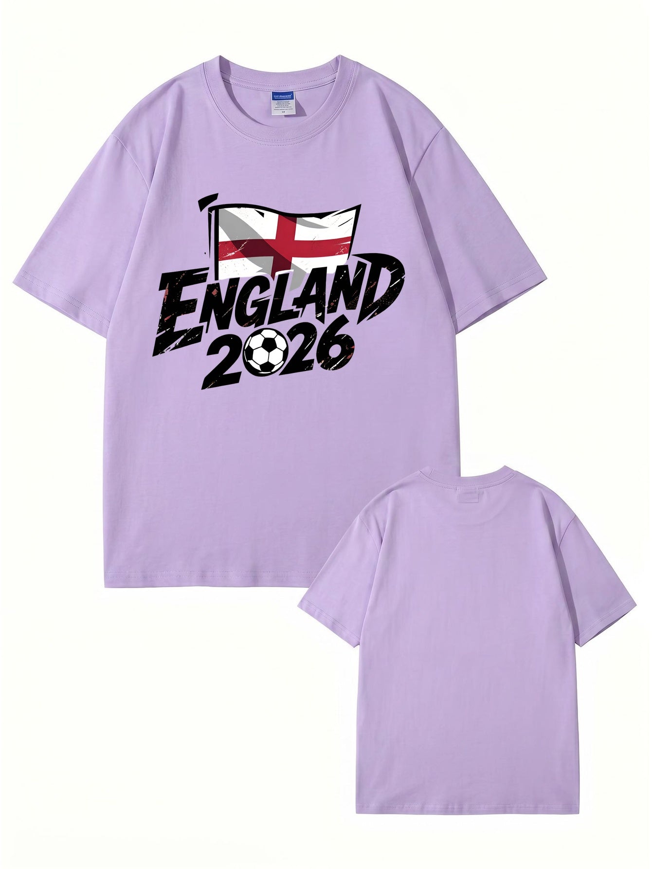 England 2026 Football Graphic T-Shirt - Premium Cotton Soccer Fan Apparel