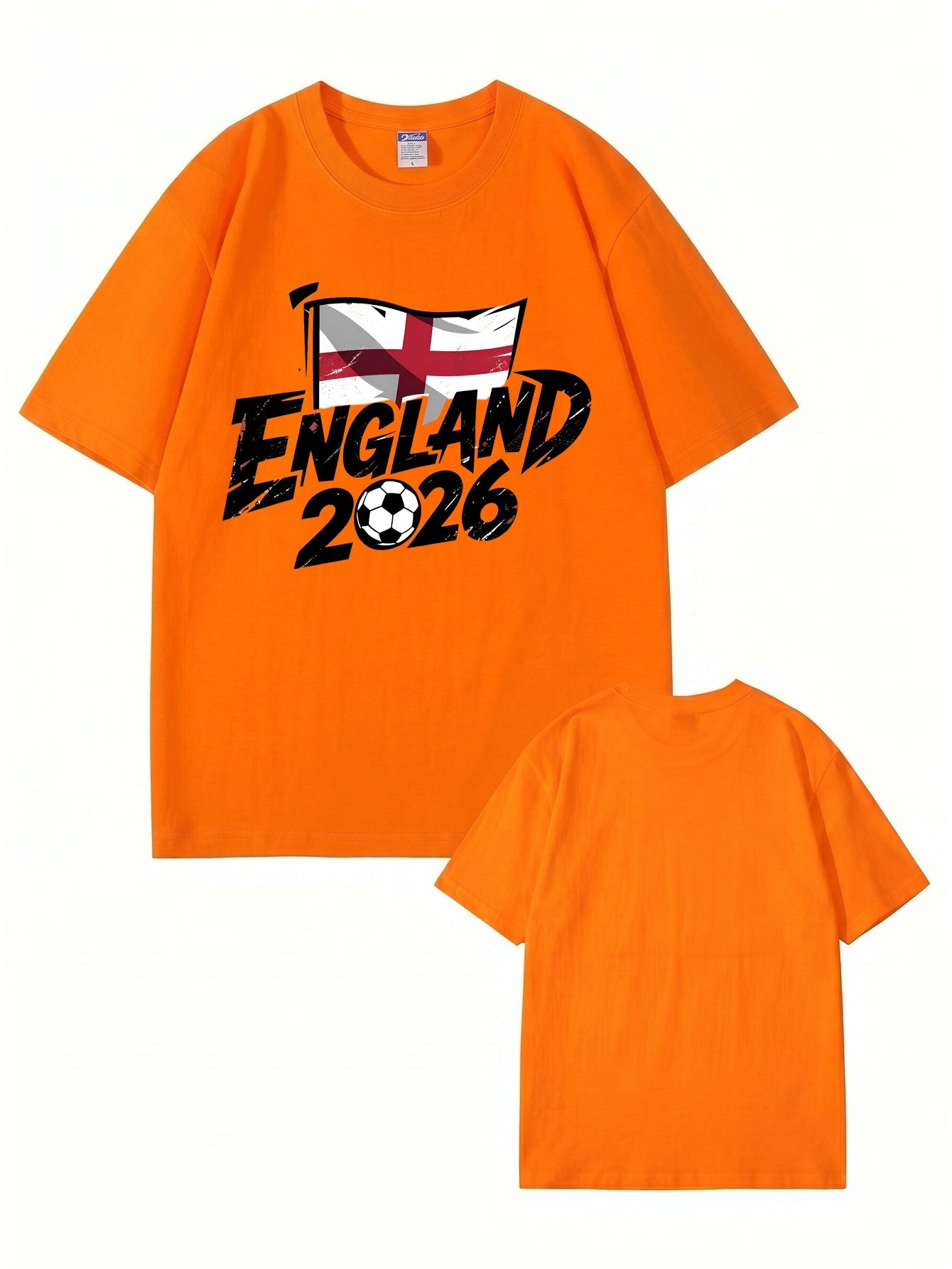 England 2026 Football Graphic T-Shirt - Premium Cotton Soccer Fan Apparel