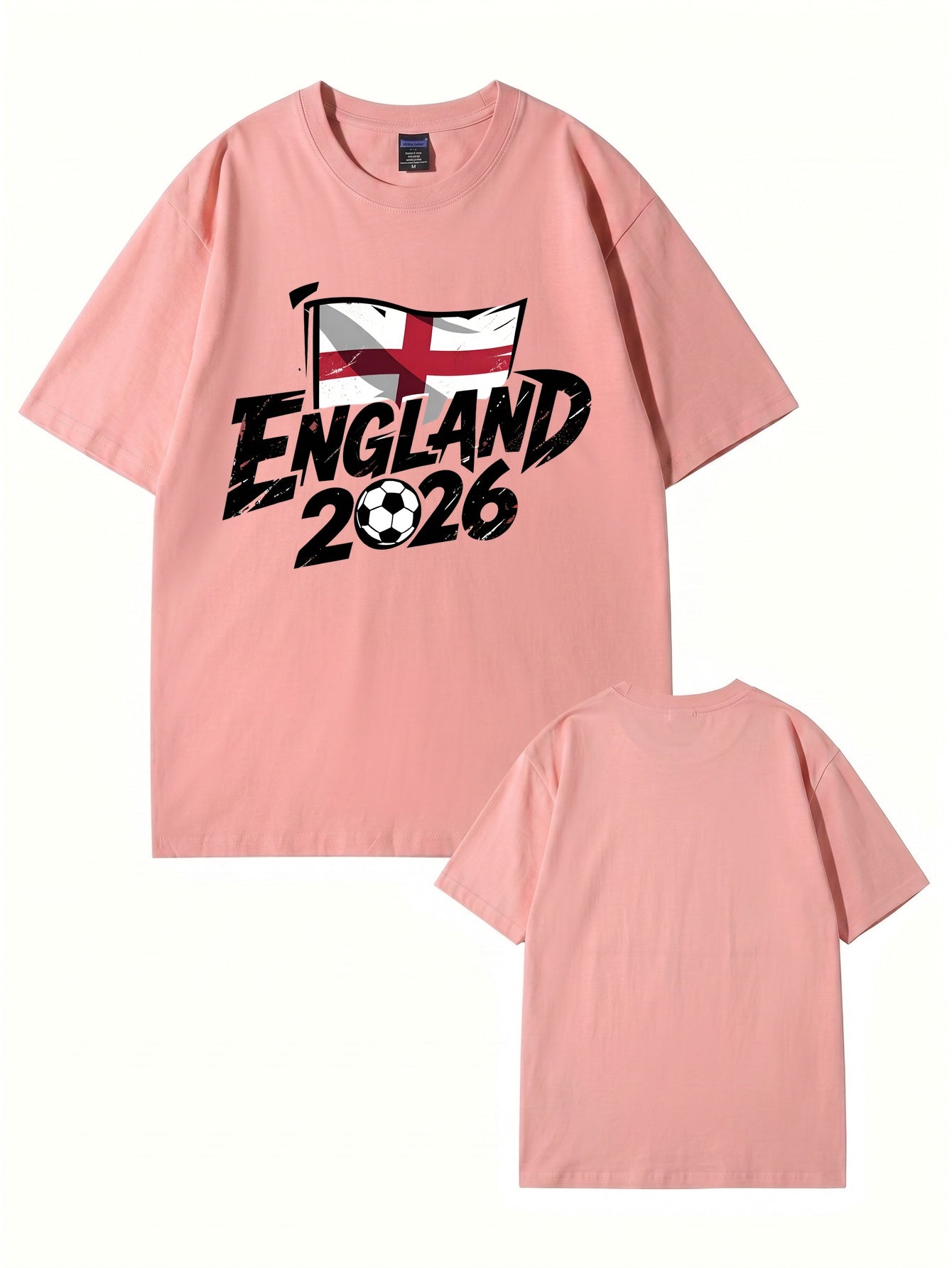 England 2026 Football Graphic T-Shirt - Premium Cotton Soccer Fan Apparel