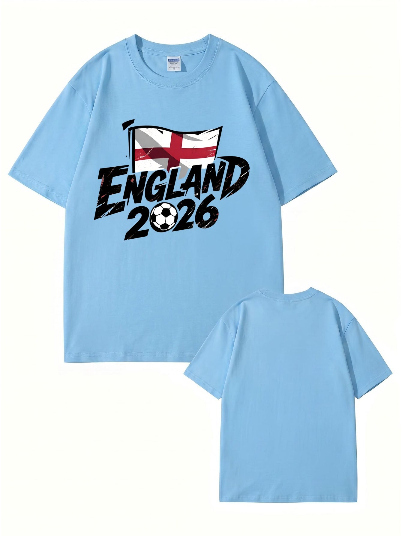England 2026 Football Graphic T-Shirt - Premium Cotton Soccer Fan Apparel