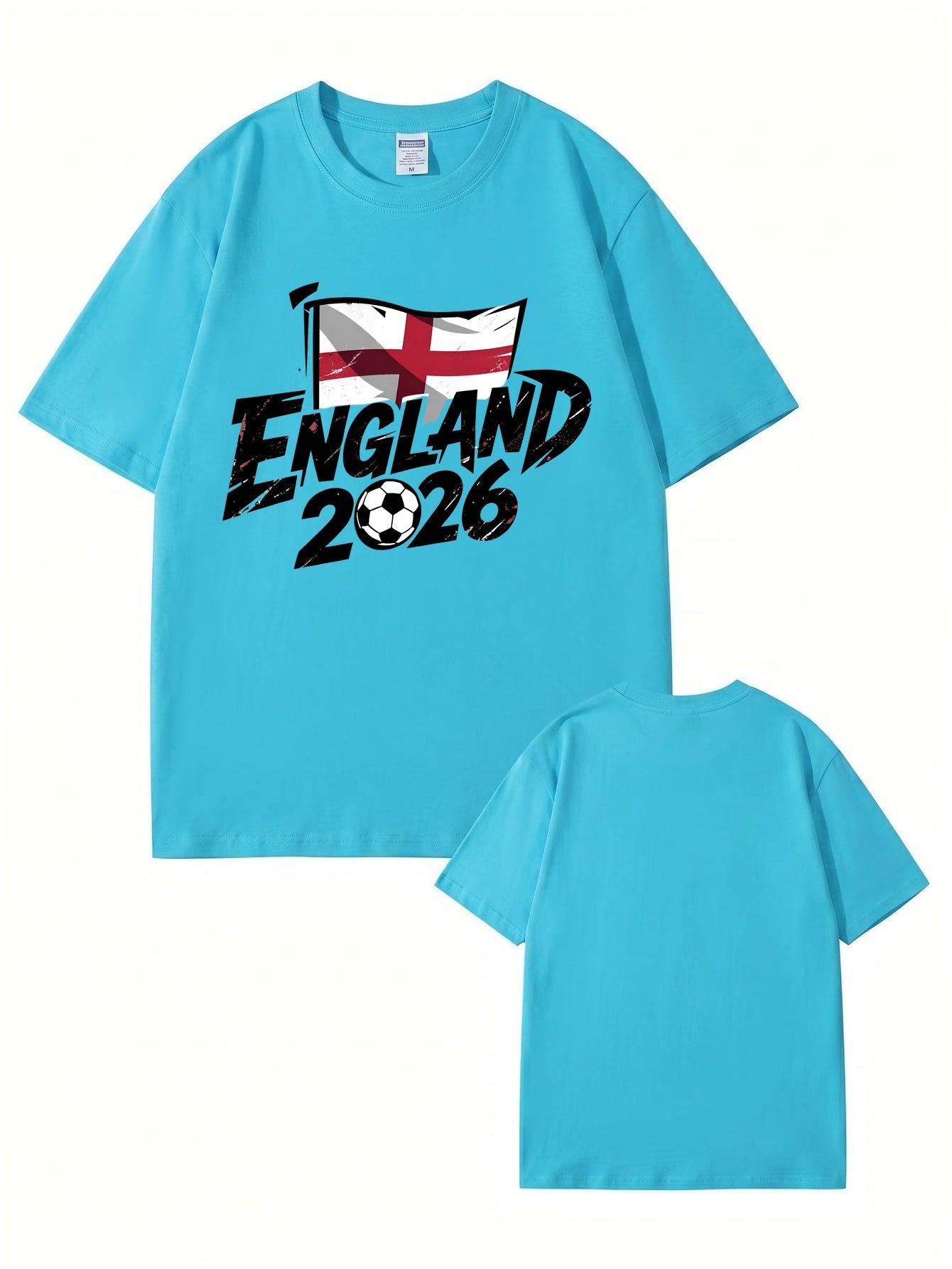 England 2026 Football Graphic T-Shirt - Premium Cotton Soccer Fan Apparel