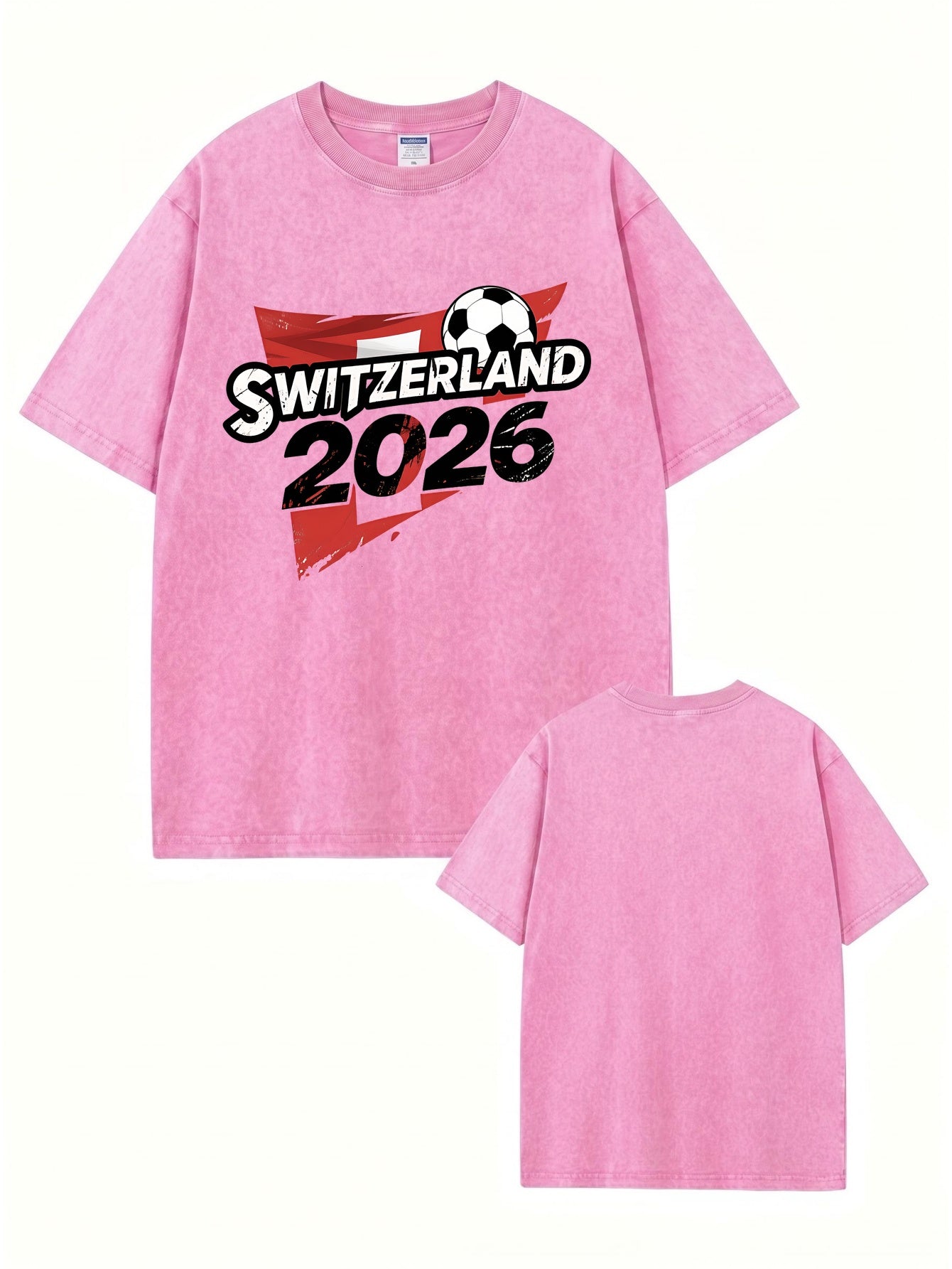 Vintage Switzerland 2026 Soccer Graphic T-Shirt - Heavyweight Cotton Tee