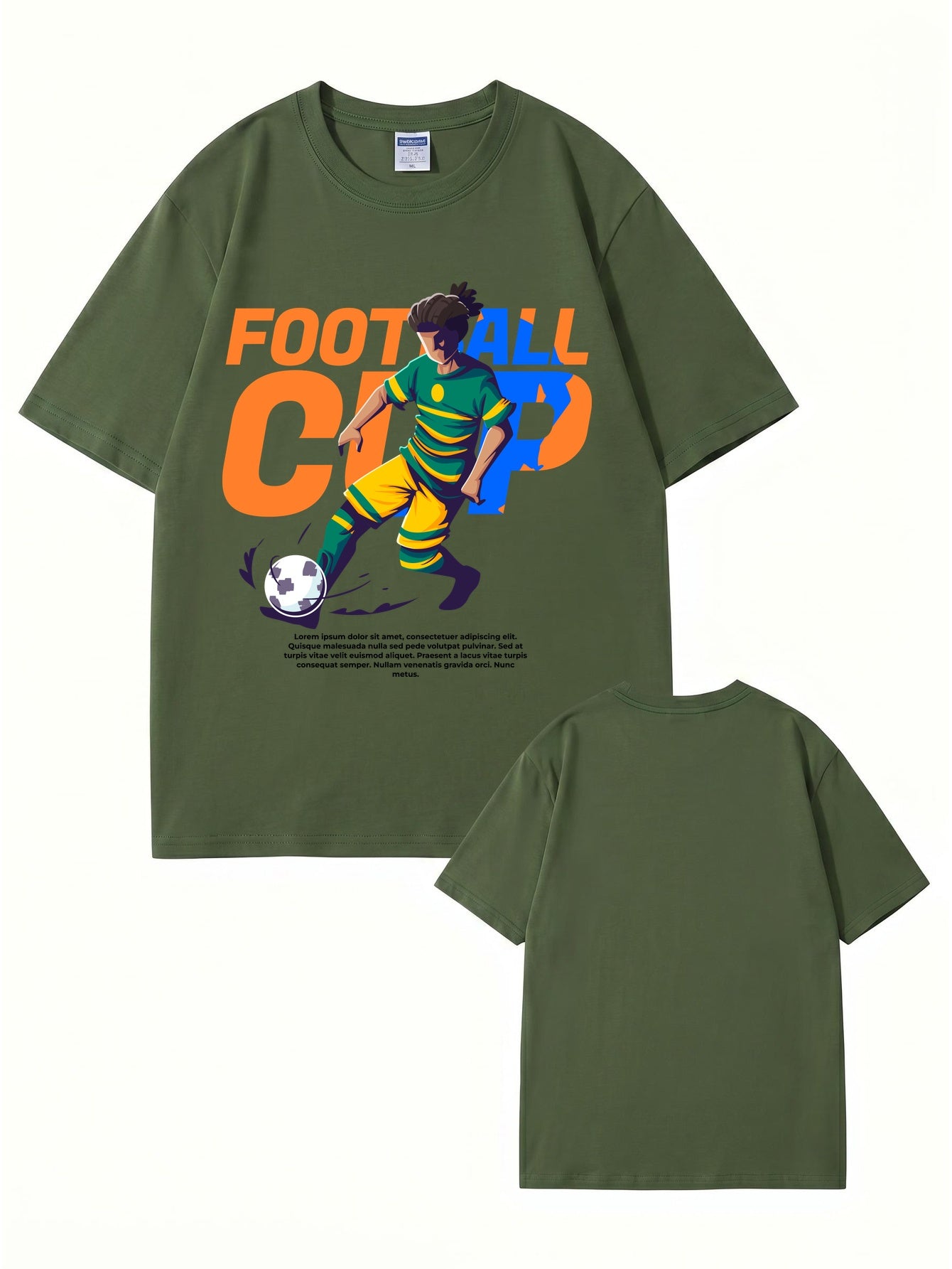 Football Cup Graphic Print T-Shirt - Premium 200gsm Cotton Streetwear