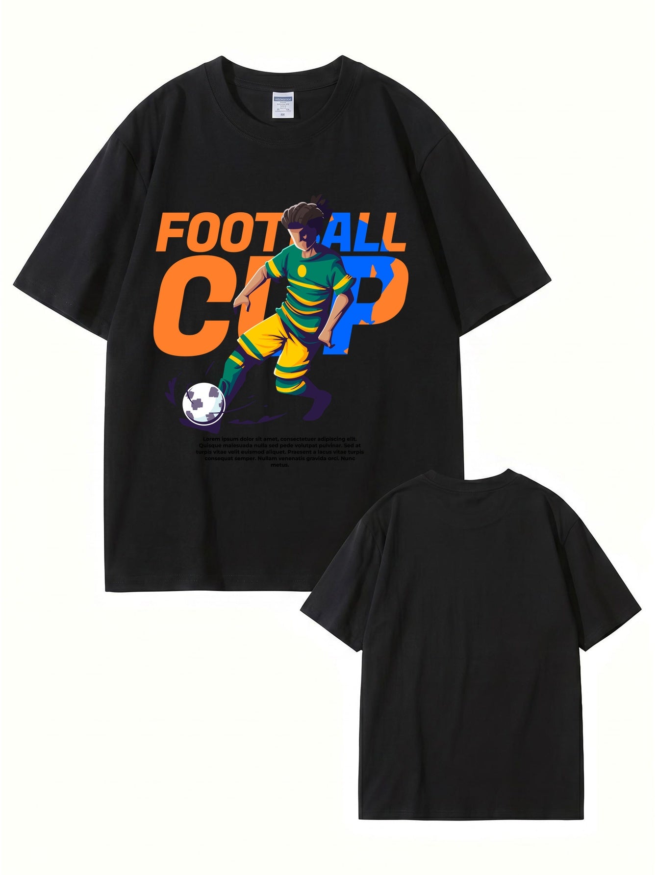 Football Cup Graphic Print T-Shirt - Premium 200gsm Cotton Streetwear