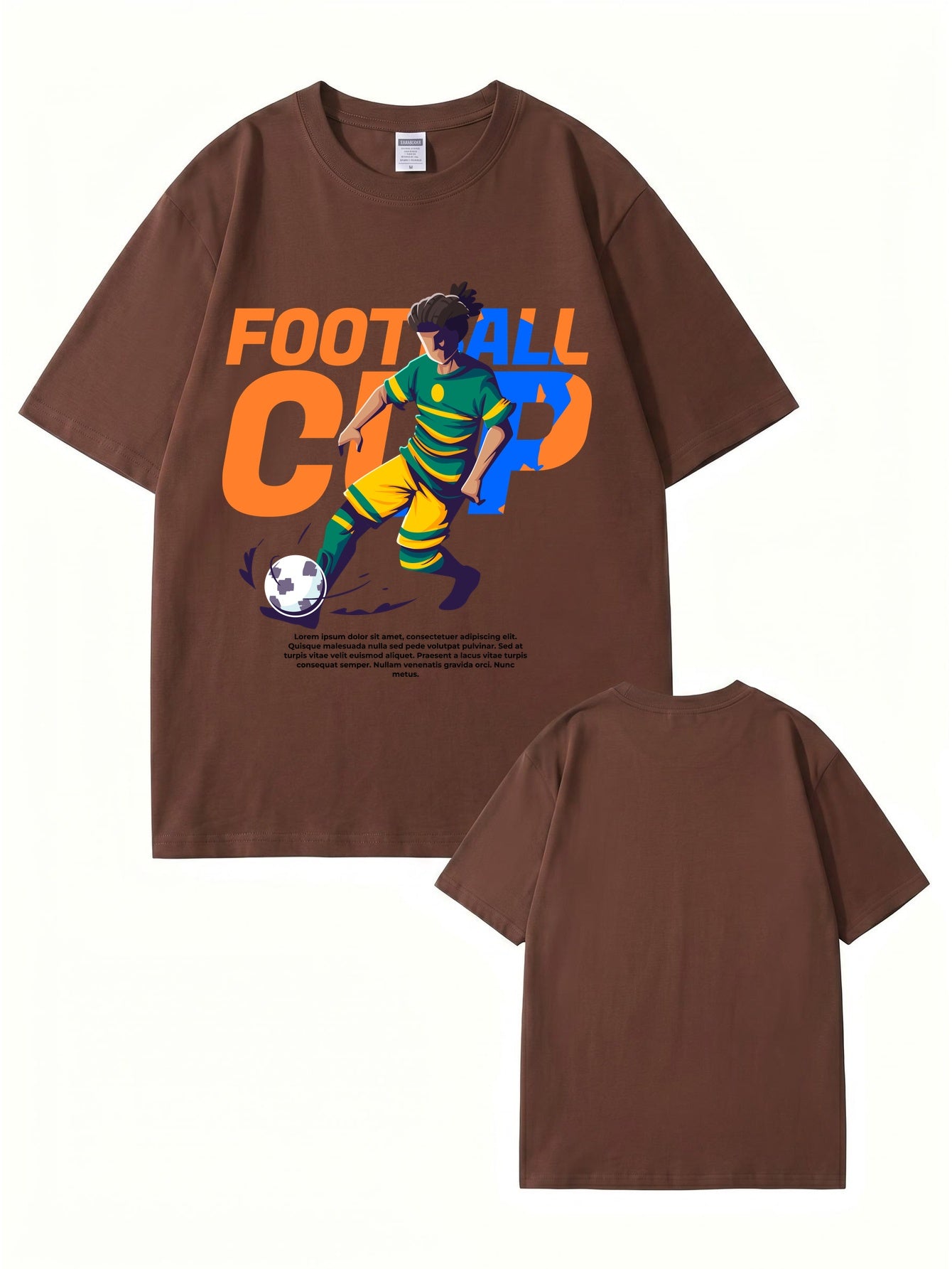 Football Cup Graphic Print T-Shirt - Premium 200gsm Cotton Streetwear