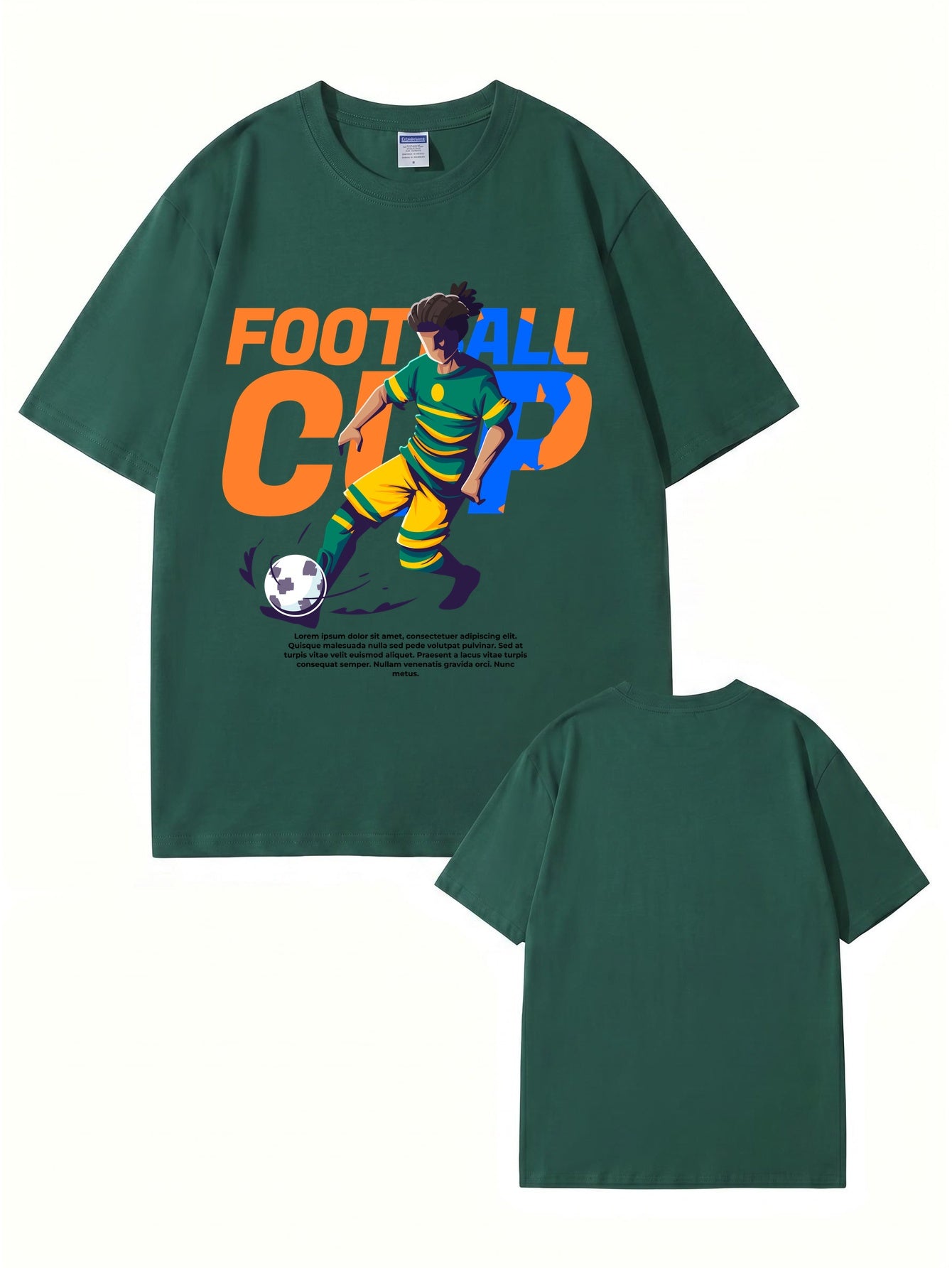 Football Cup Graphic Print T-Shirt - Premium 200gsm Cotton Streetwear