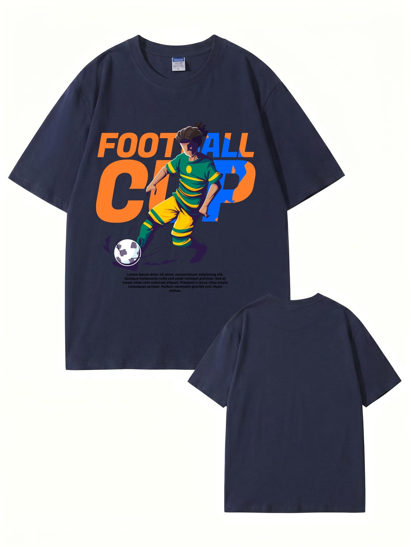 Football Cup Graphic Print T-Shirt - Premium 200gsm Cotton Streetwear