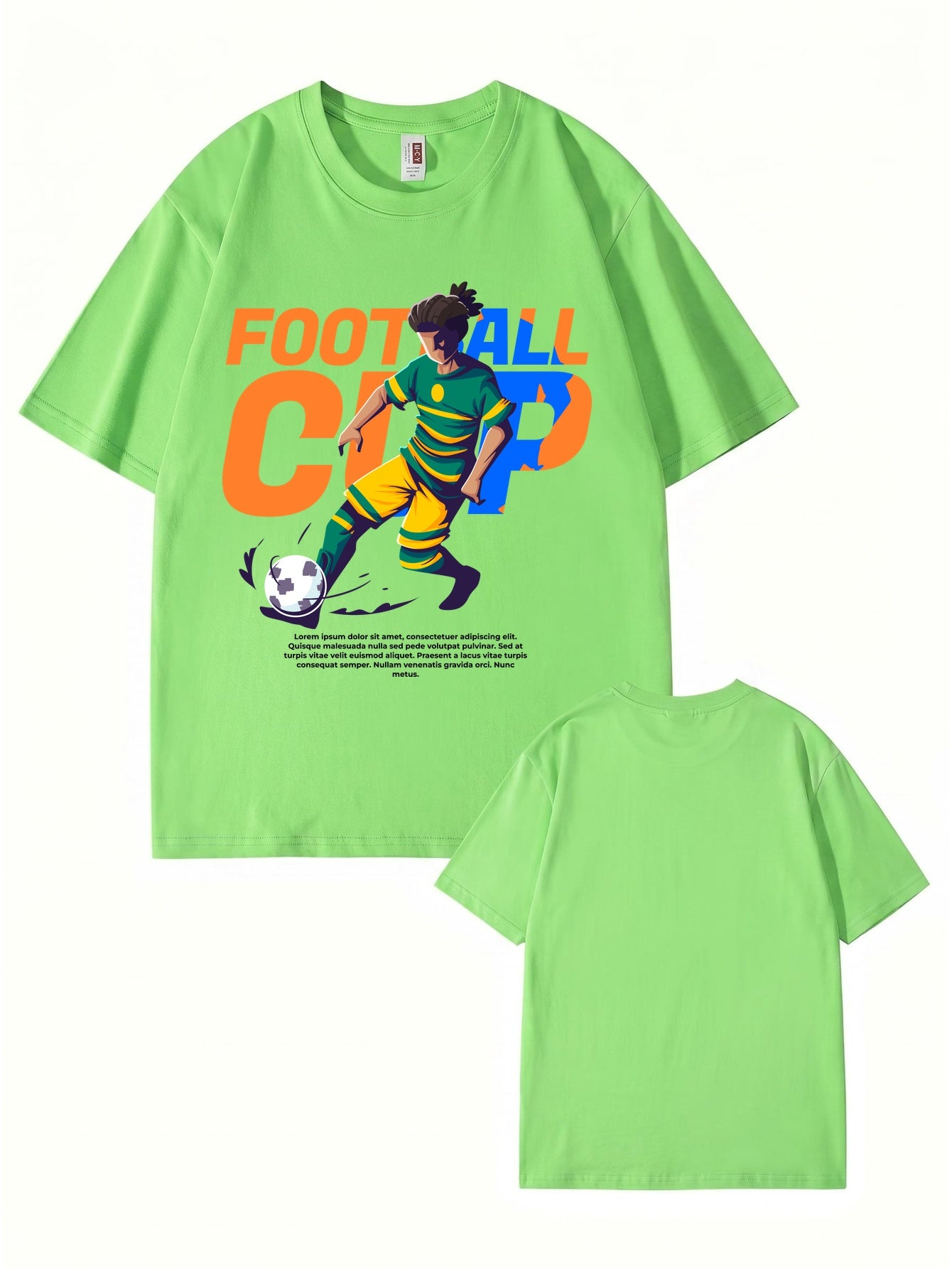 Football Cup Graphic Print T-Shirt - Premium 200gsm Cotton Streetwear
