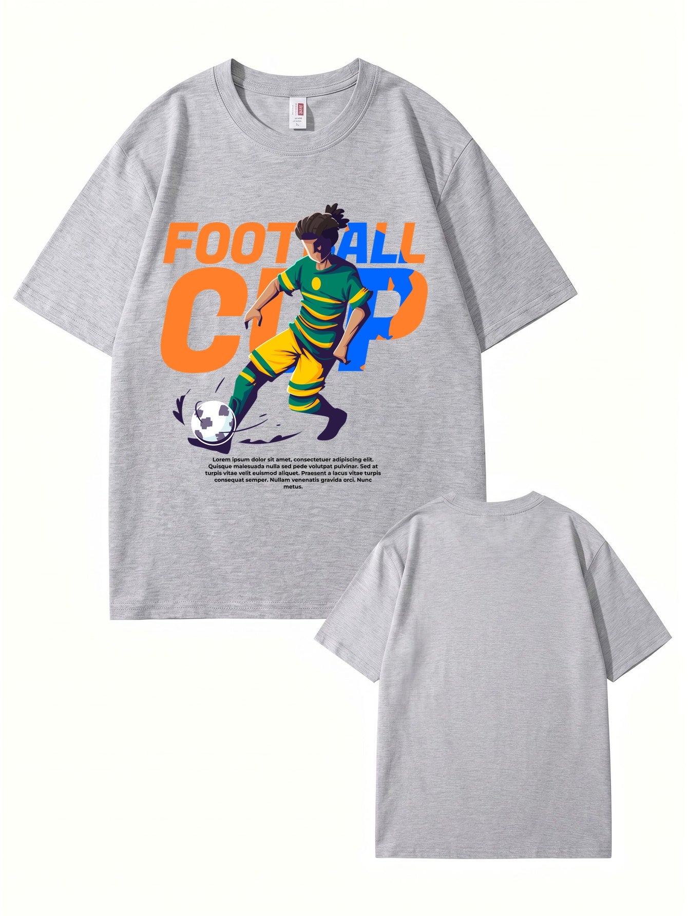 Football Cup Graphic Print T-Shirt - Premium 200gsm Cotton Streetwear