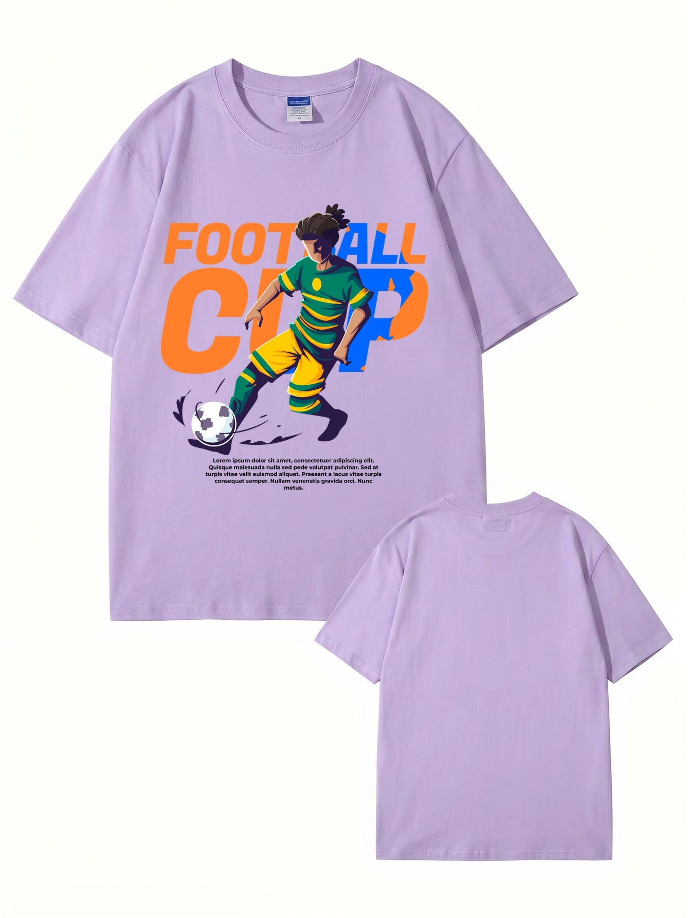 Football Cup Graphic Print T-Shirt - Premium 200gsm Cotton Streetwear